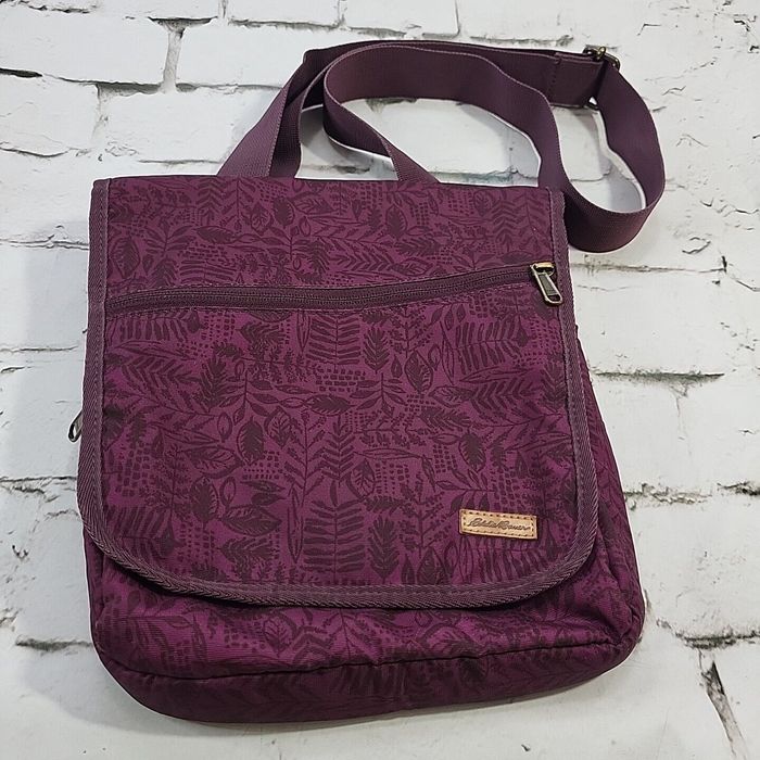 Eddie Bauer Eddie Bauer Connect Tech Crossbody Bag Burgundy Travel Tablet Purse Grailed