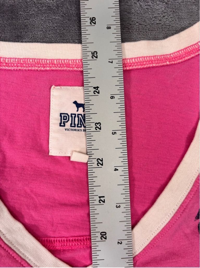 Pink Women's PINK V-neck T-Shirt, Size M, Pink Size L / US 10 / IT 46 - 6 Thumbnail