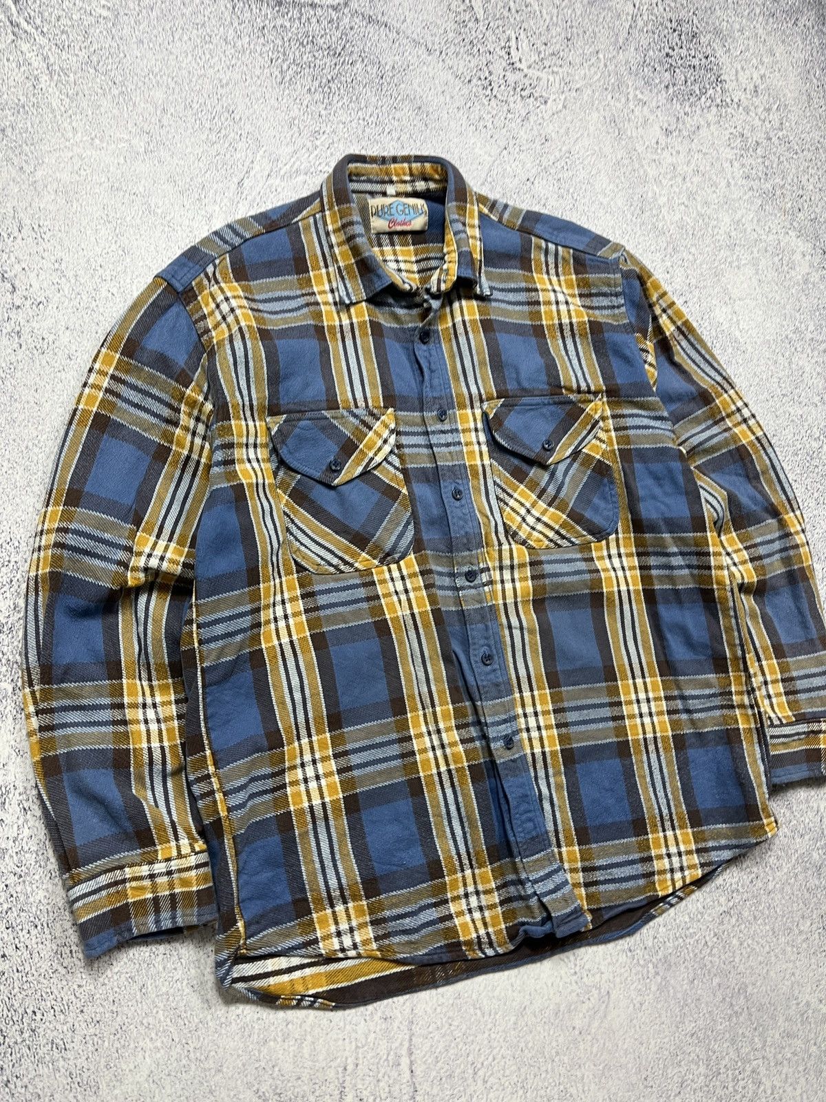 Garment Reproduction of Workers × Vintage Vintage Pure Genius 90’s Work Plaid Overshirt Rare Old Money Size US L / EU 52-54 / 3 - 4 Thumbnail