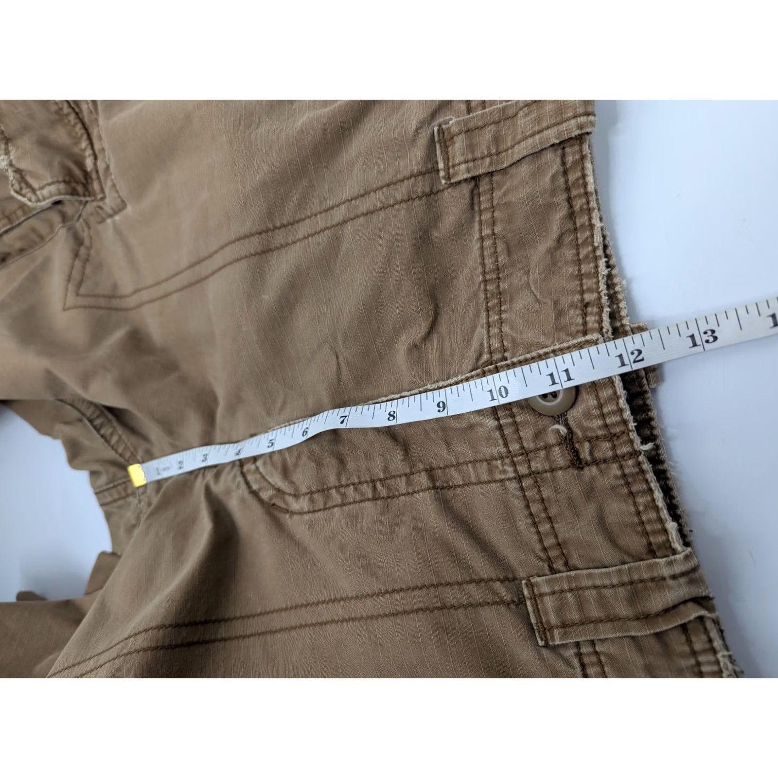 Mossimo Mossimo Supply Co Mens Khaki Tan Ripstop Cargo Shorts Size 34 Rugged Distressed Size US 34 / EU 50 - 5 Thumbnail