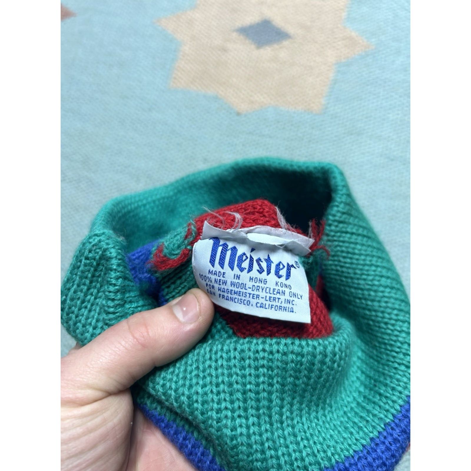 HATSKI VINTAGE Meister Wool Knit Beanie Winter Hat Ski Snow Striped OSFA Adult 70s 80s HaT Hat Size ONE SIZE - 4 Thumbnail
