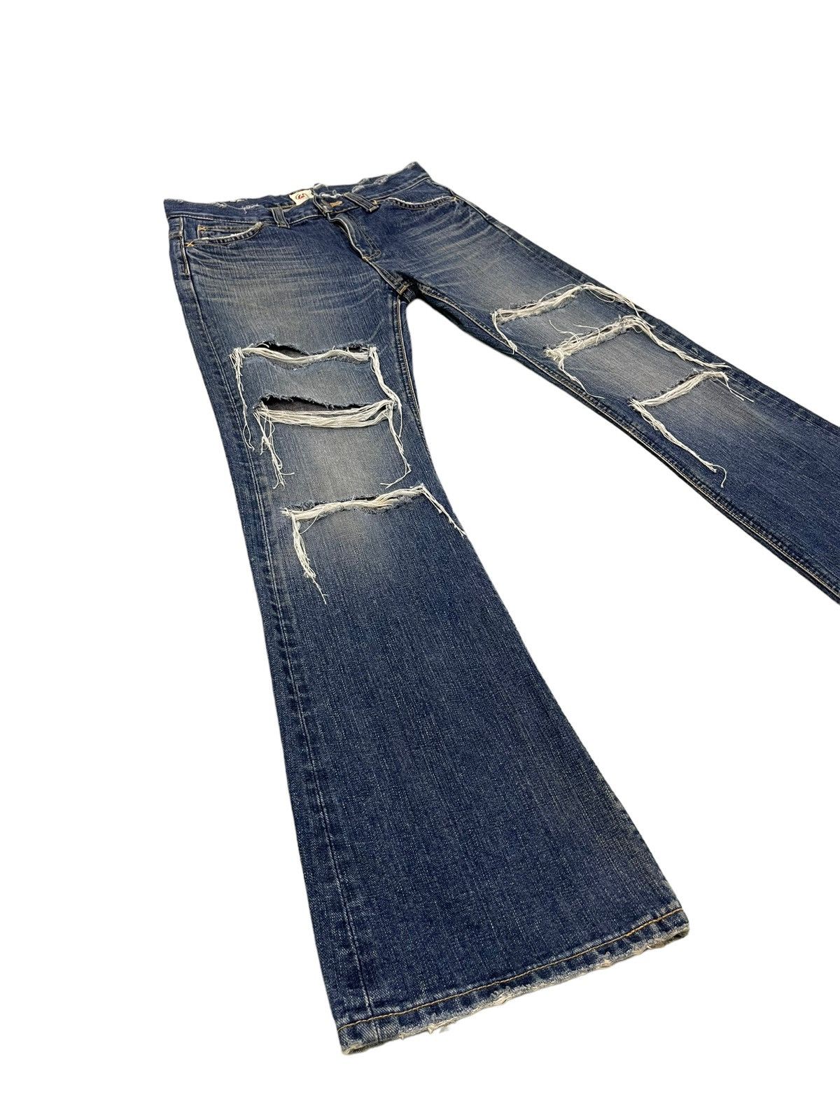 Lee Flare Jeans Lee Japan Slim Faded Distress Boot Cut 7🟦9 Size US 30 / EU 46 - 1 Thumbnail