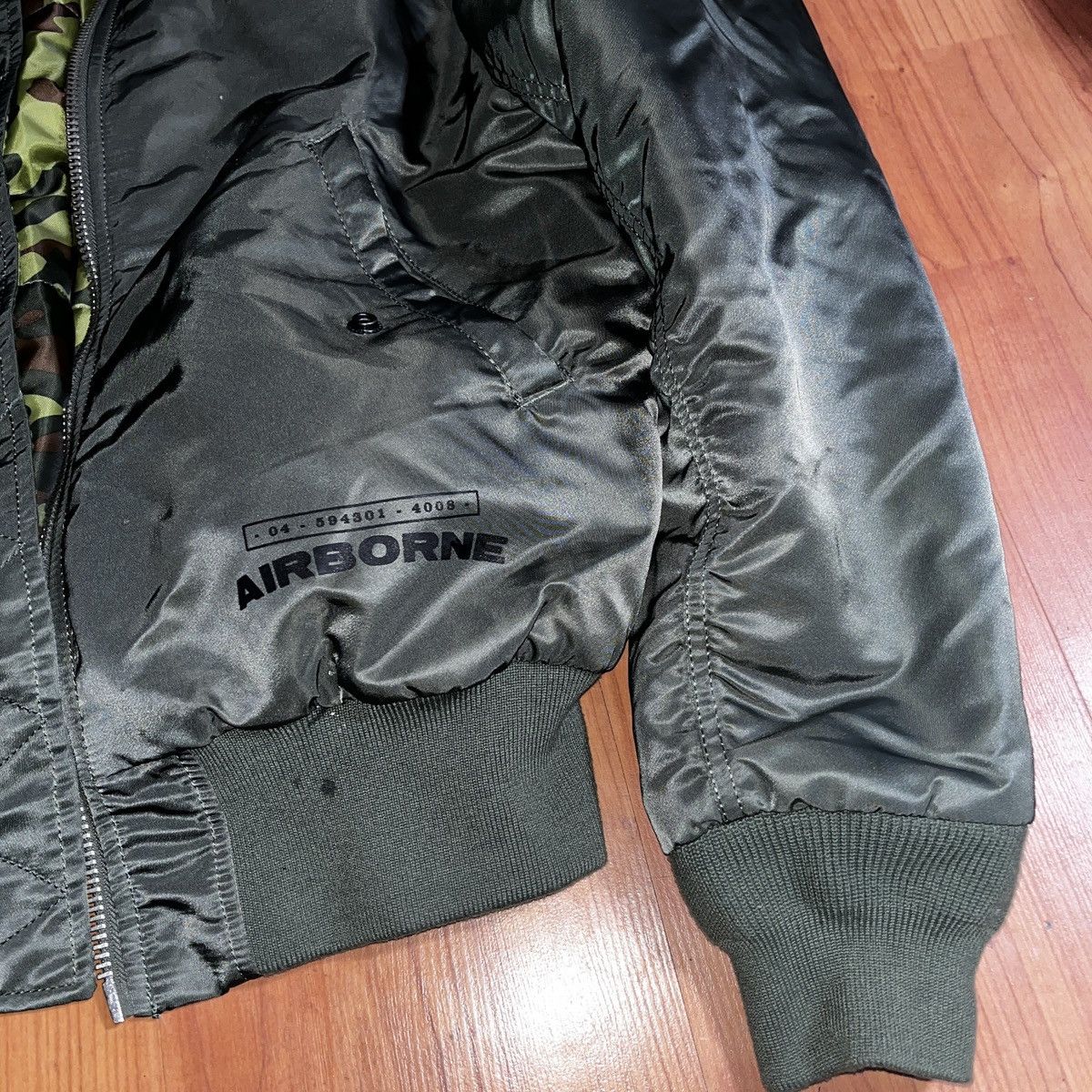 Alpha Industries Vintage Alpha Industries Airborne Camo Lined Bomber Jacket M Size US M / EU 48-50 / 2 - 3 Thumbnail