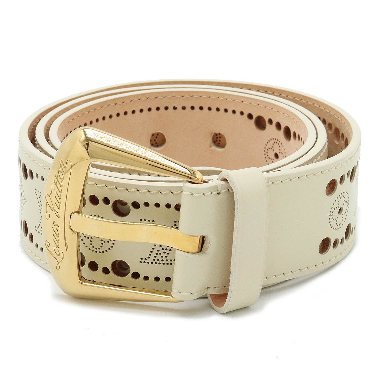 Louis Vuitton Louis Vuitton Louis Vuitton Leather Phoenix Belt M9680U Leather Belt M9680U in Great Condition Size ONE SIZE - 1 Thumbnail
