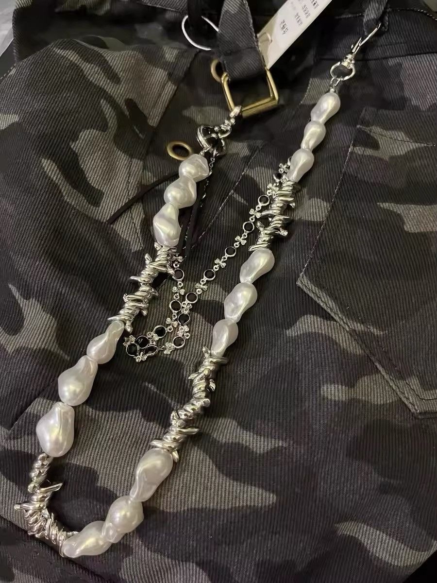 Designer Metal Pearl Layer Pant Chain Size ONE SIZE - 3 Thumbnail