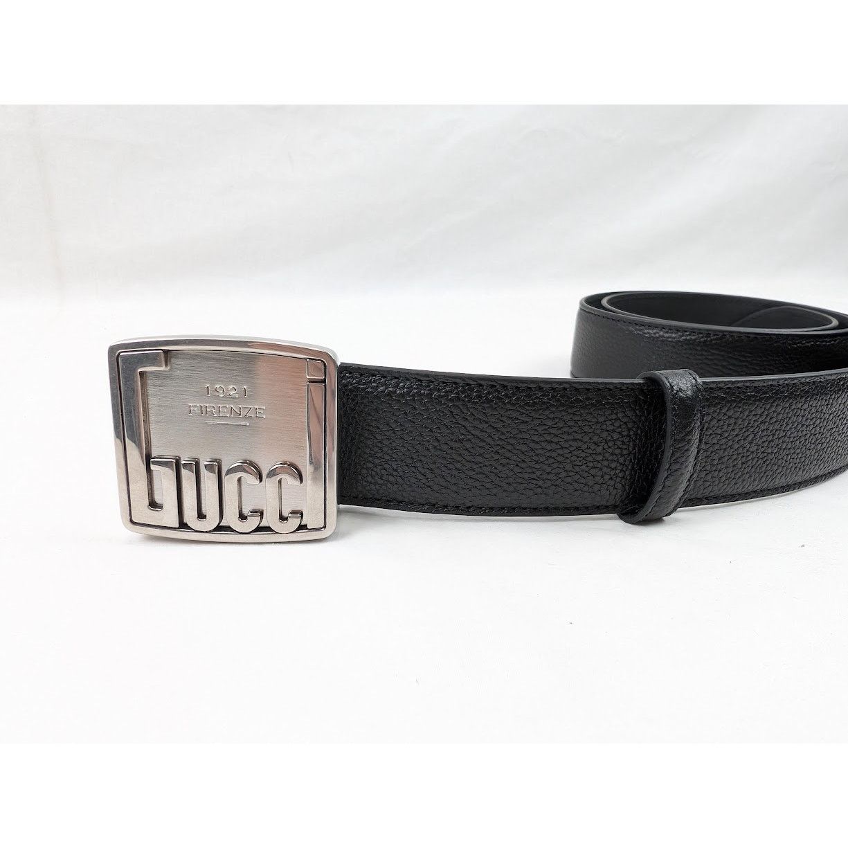 Gucci o1rshd1 Size: 90 CM / Logo Plate Belt in Black Size 36 - 4 Thumbnail