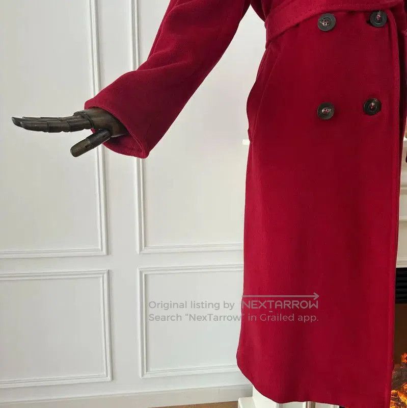 Max Mara MaxMara Red Wool Long Coat . Size M / US 6-8 / IT 42-44 - 4 Thumbnail