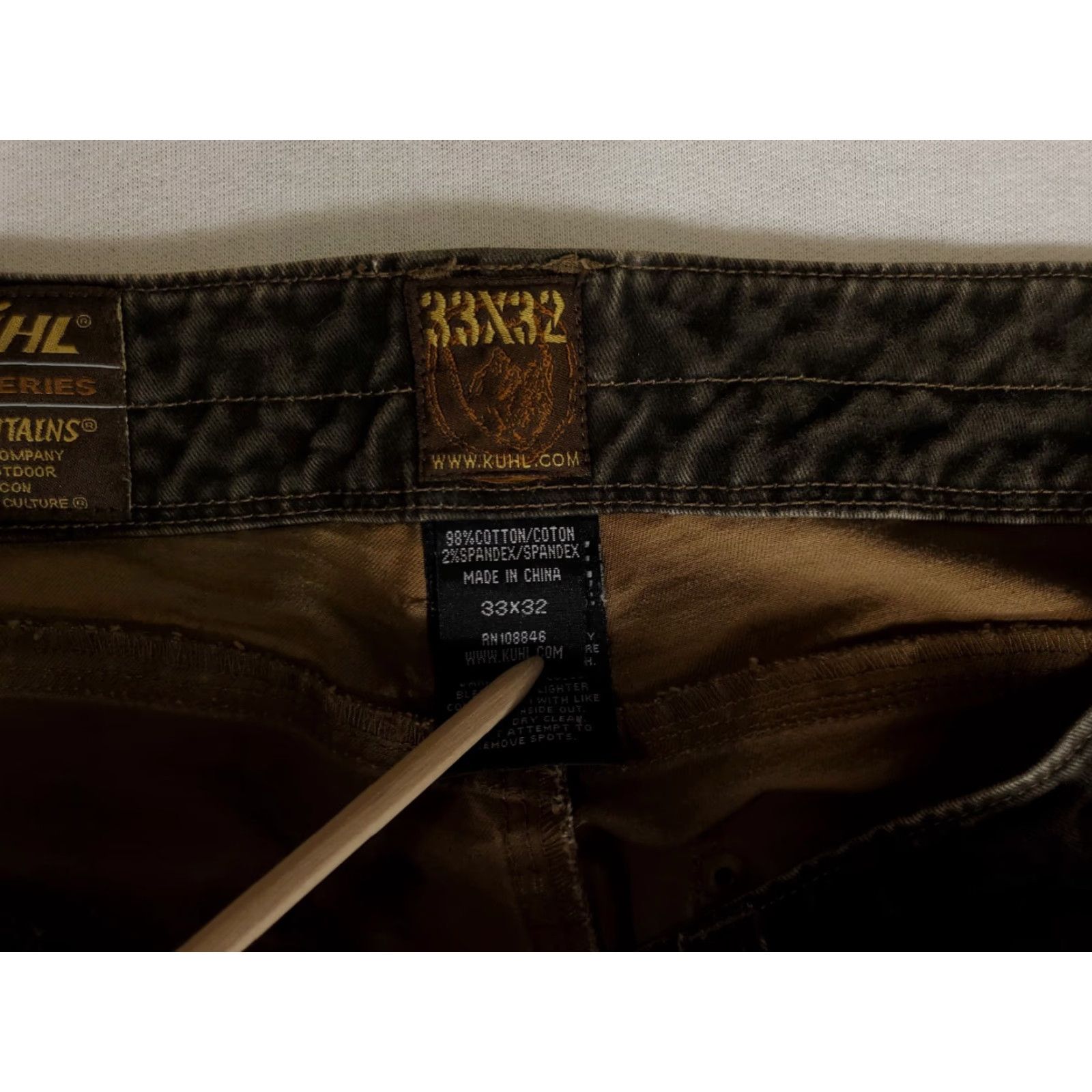 Vintage VINTAGE Kuhl Jeans Crag Series Jeans Mens 33x32 Brown Patina Dye Straight Size US 33 - 4 Thumbnail