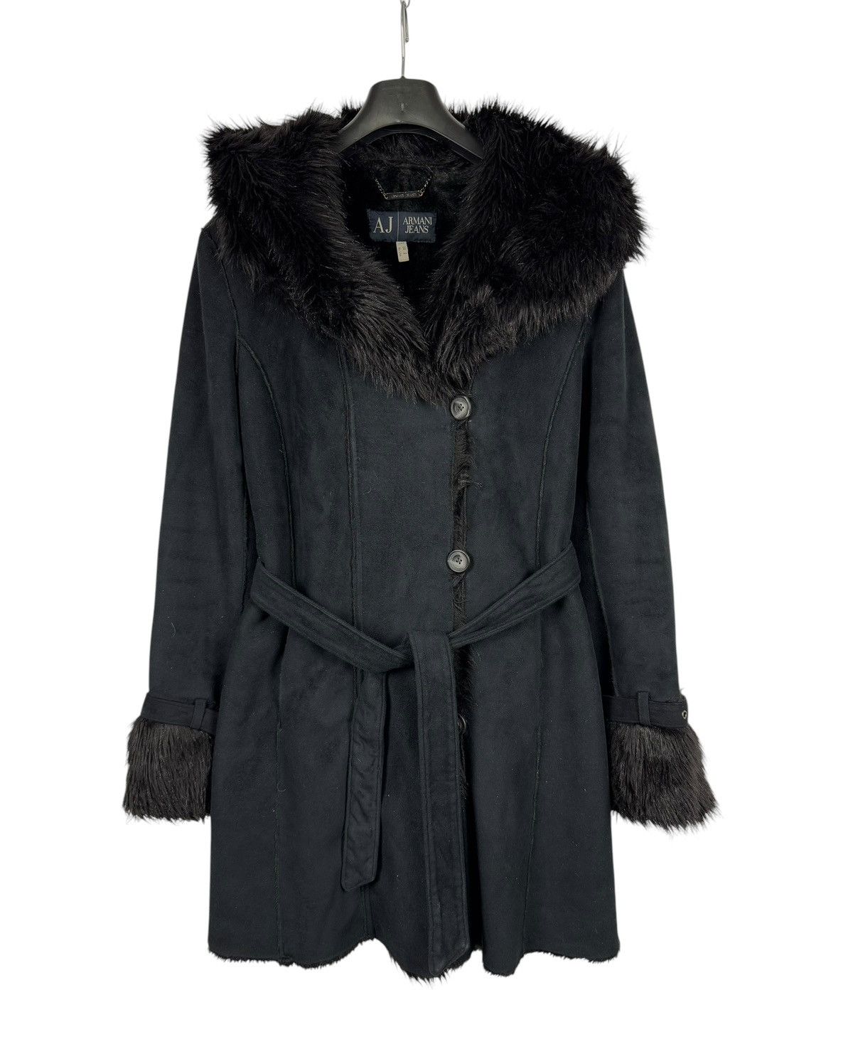 Armani Armani Jeans Faux Fur Coat Belted Hooded size US2 EU38 Size XS / US 0-2 / IT 36-38 - 11 Thumbnail