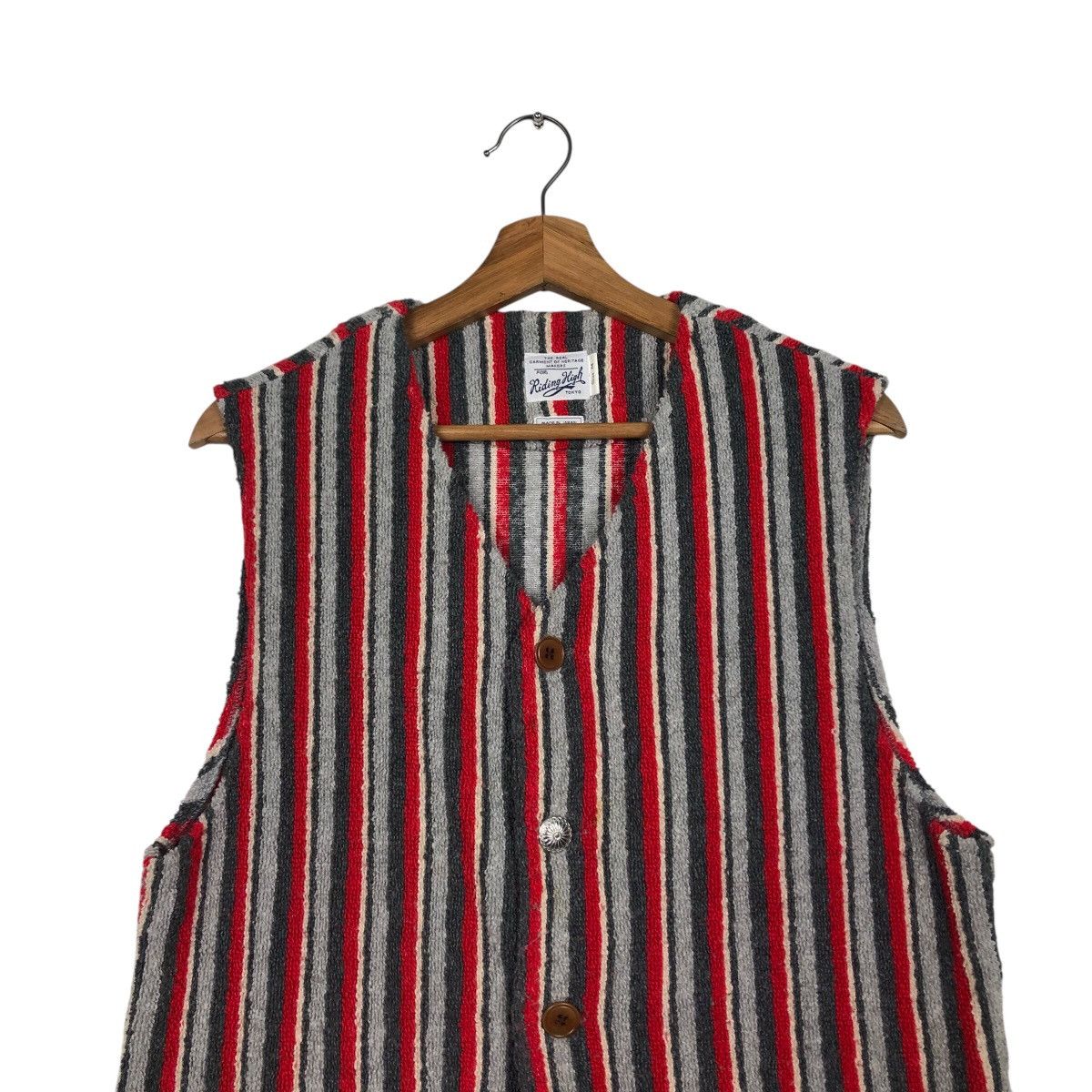 Japanese Brand 📌Vintage Vest Jacket Hickory Riding High Issey Miyake Size US M / EU 48-50 / 2 - 4 Thumbnail