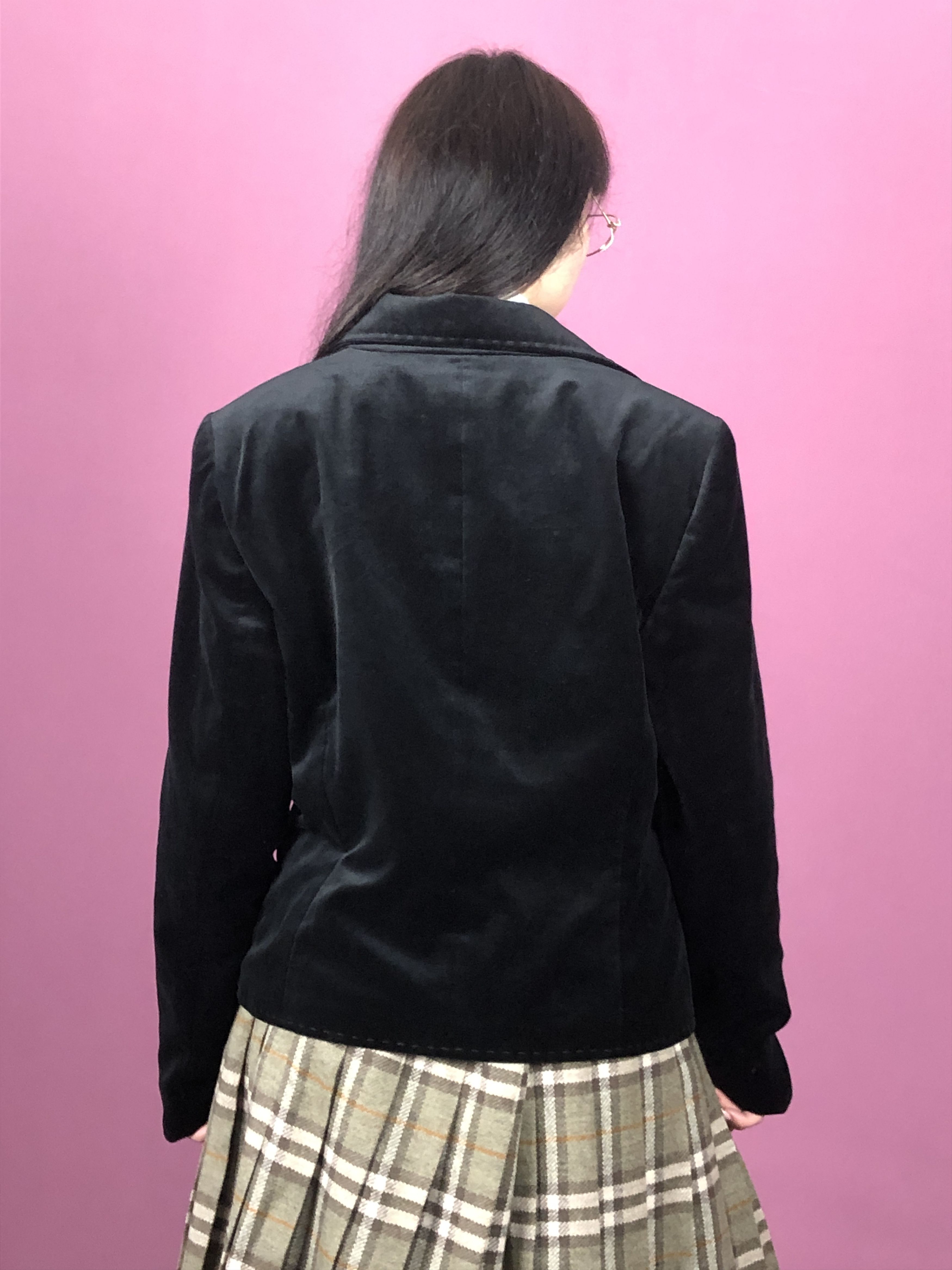 Escada × Vintage Escada Vintage Women's Velour Blazer - L Size L / US 10 / IT 46 - 3 Thumbnail