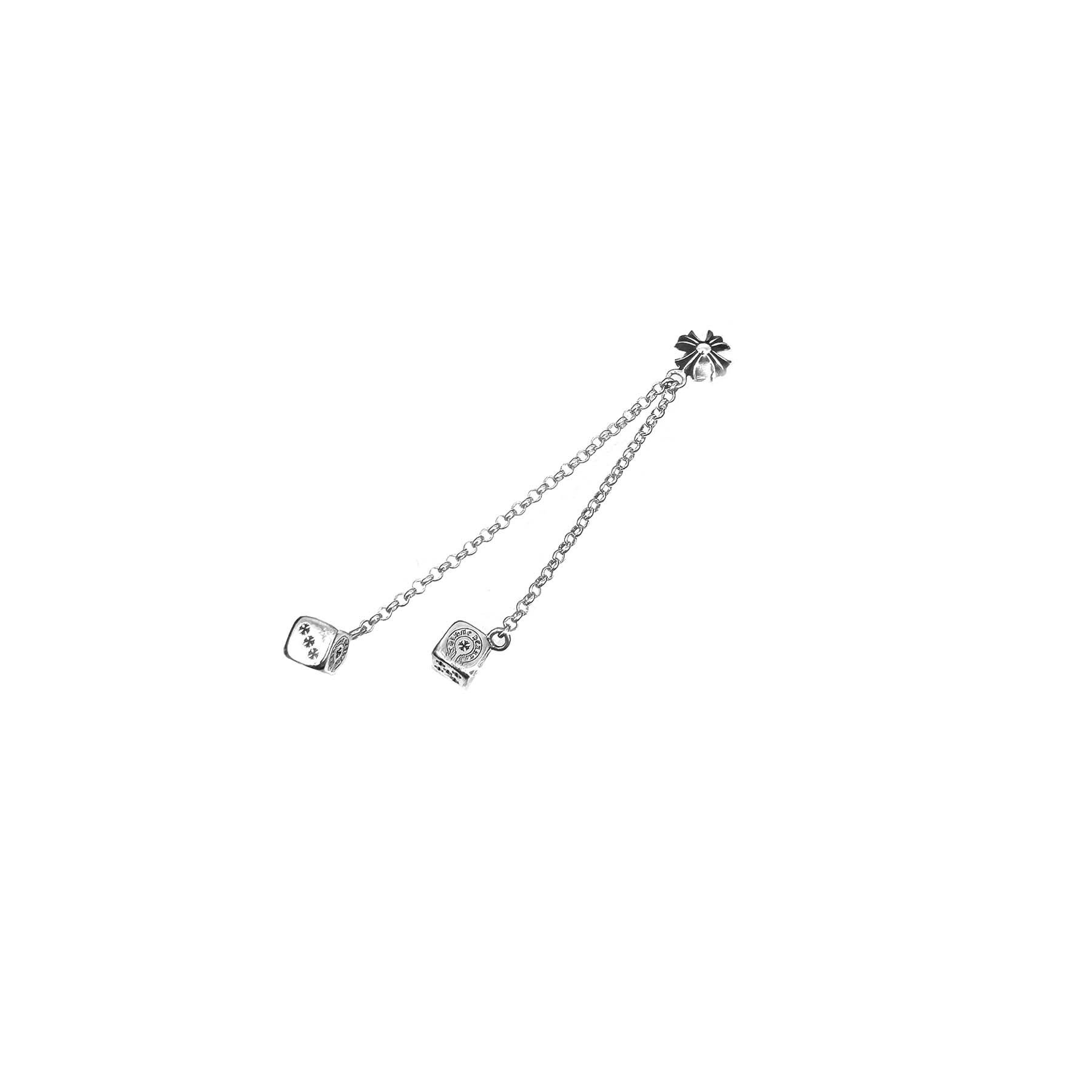 Chrome Hearts Chrome Hearts Silver Dice Drop Earring Size ONE SIZE - 2 Thumbnail