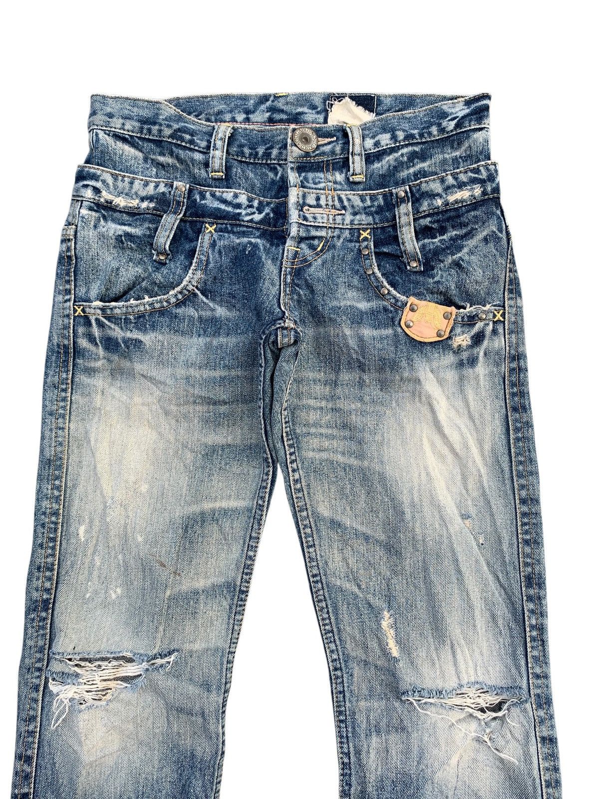 Kapital DOUBLE WAIST ANTGAUGE PUNK STYLE DISTRESSED DENIM Size US 29 - 5 Thumbnail