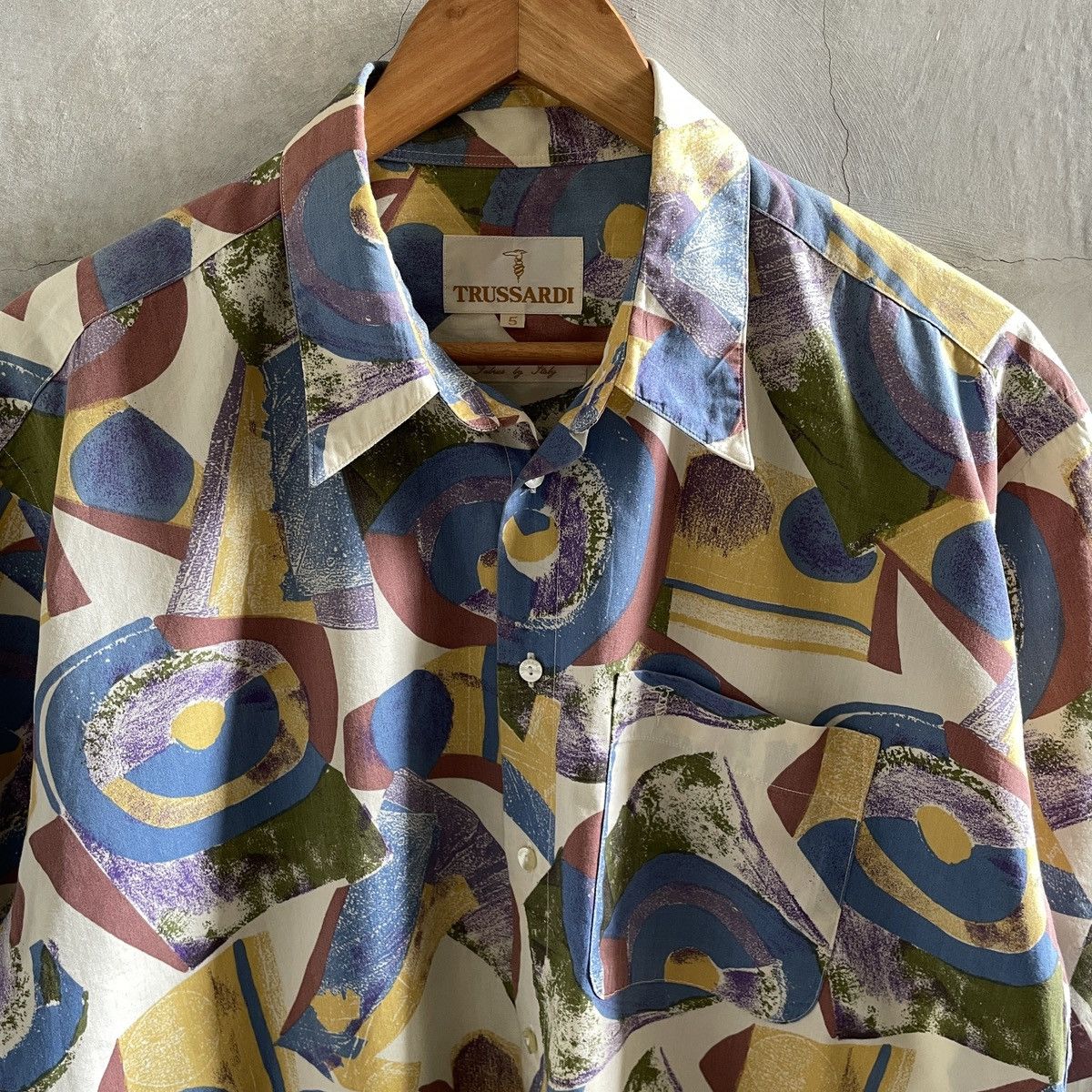 Trussardi 🔥vintage Trussardi pattern shirt Size US L / EU 52-54 / 3 - 3 Thumbnail