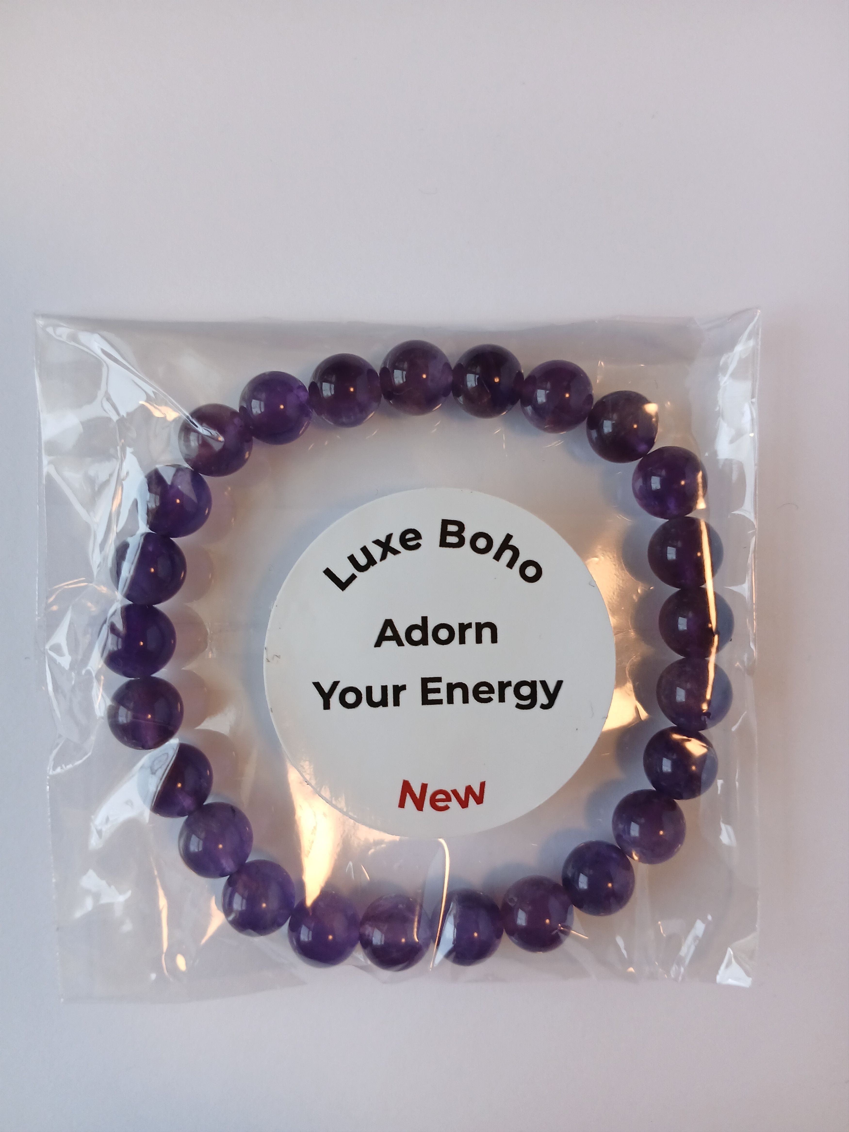 Other Deep Purple Amethyst Stretch Bracelet | Natural Crystal Size ONE SIZE - 3 Thumbnail