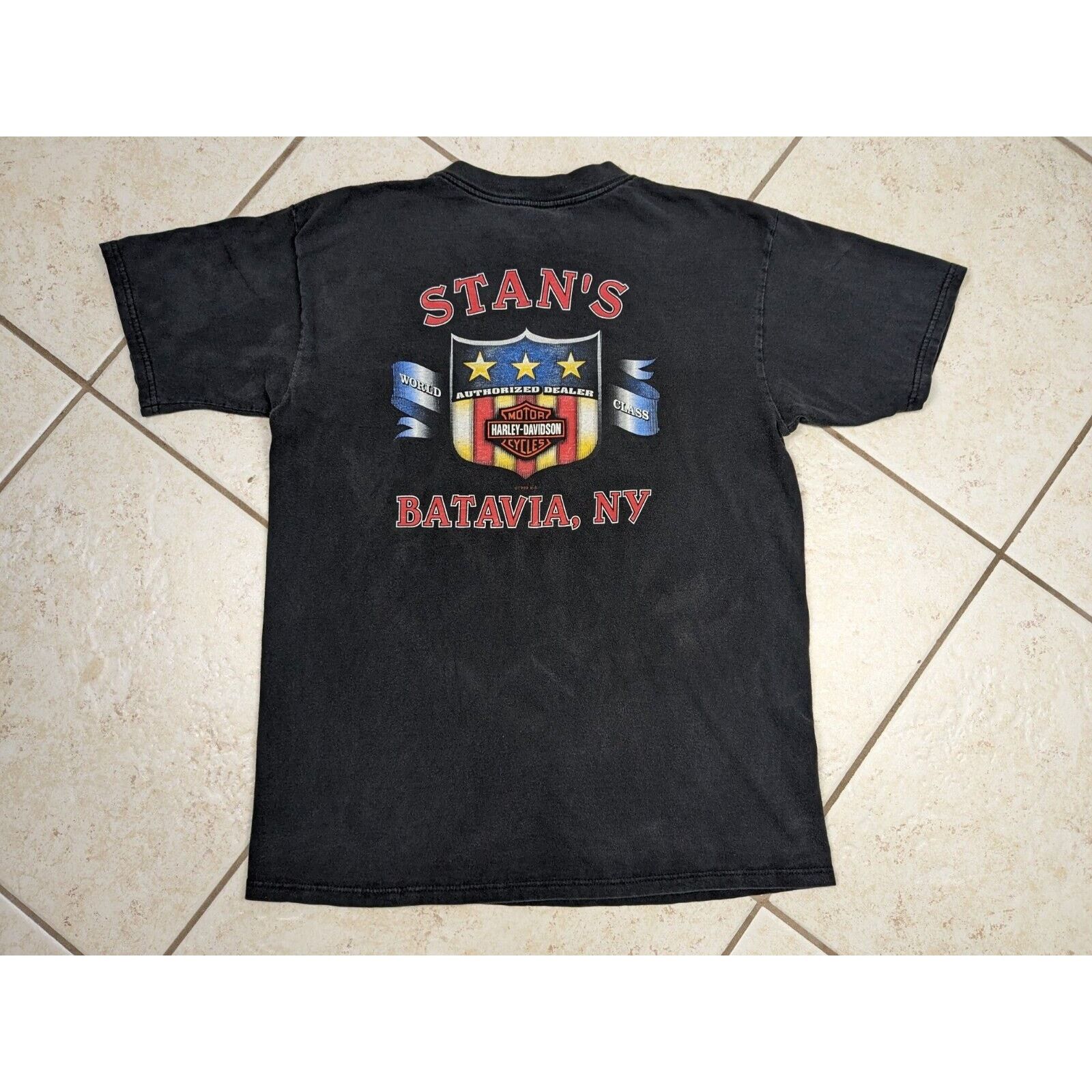 Harley Davidson Vtg Harley Davidson T-Shirt Stan's Batavia NY Tribal Eagle Size US L / EU 52-54 / 3 - 8 Thumbnail