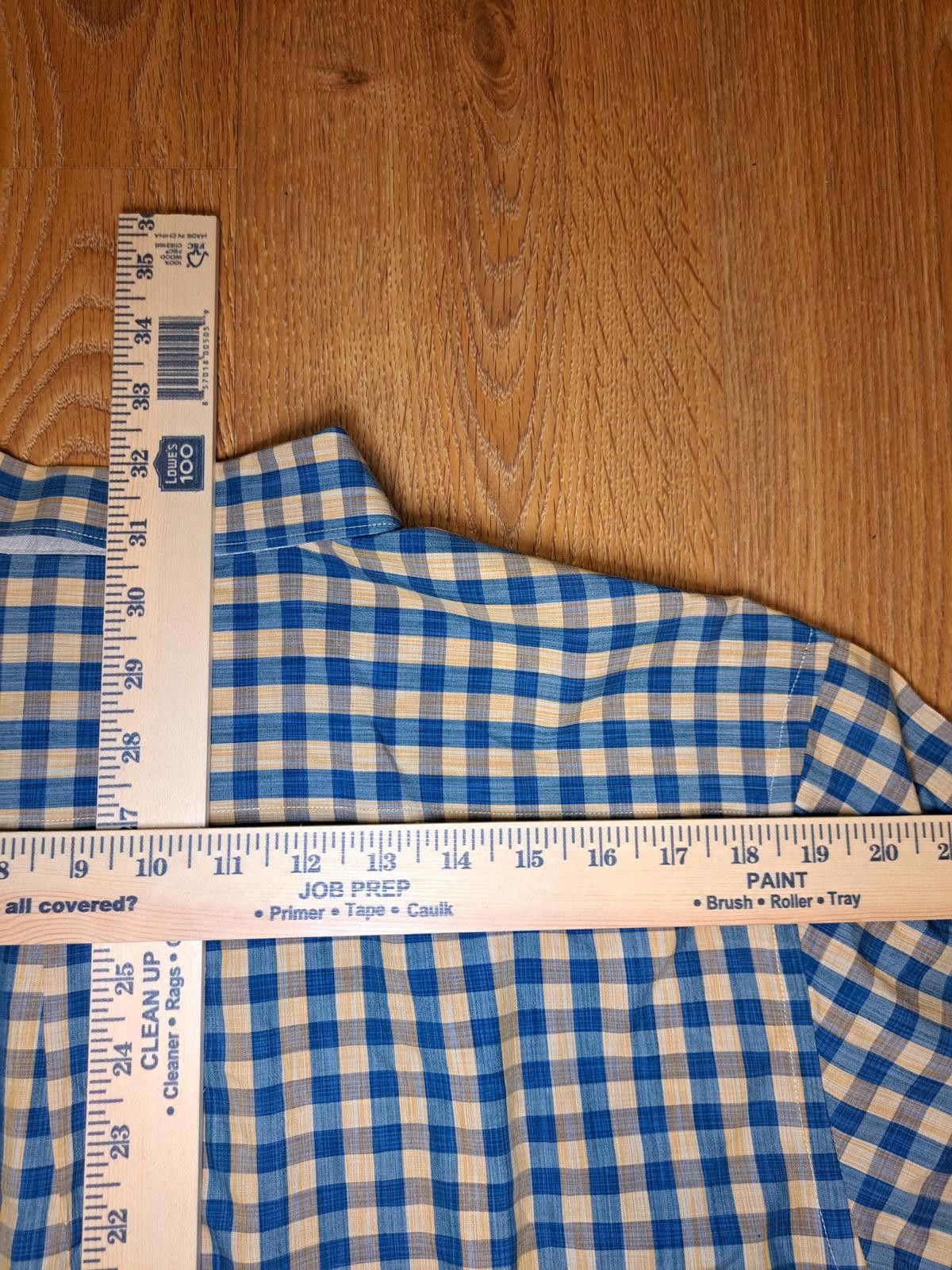 Tommy Bahama Tommy Bahama Dress Shirt Mens Large Yellow Check Silk Cotton Size US L / EU 52-54 / 3 - 12 Thumbnail