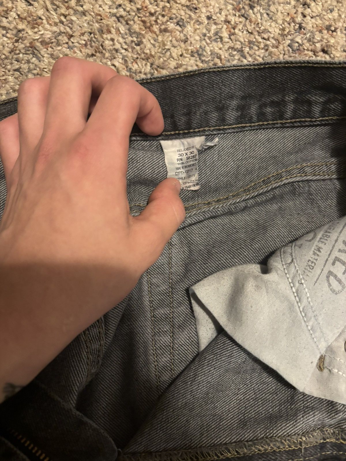 Vintage distressed demin baggy y2k pants Size US 30 / EU 46 - 3 Thumbnail