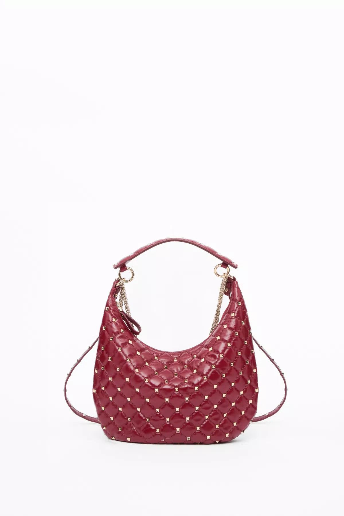 oc11z0725 Size:OS/Hobo Bag In Calfskin Leather in Red
