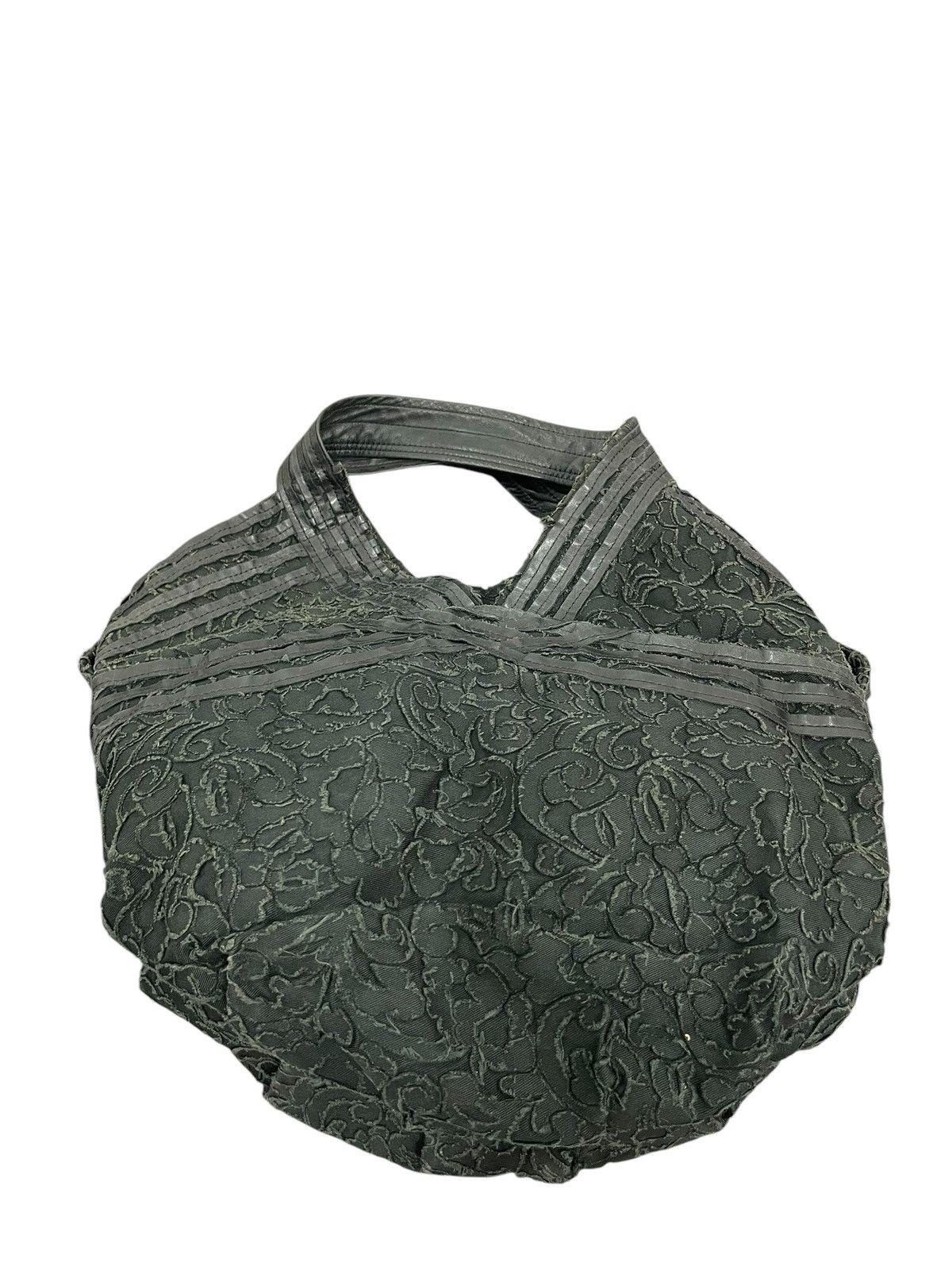 Genuine Leather Leather Cotton Patchwork Florals T.A Design Tote Bag 1🟩6 Size ONE SIZE - 13 Thumbnail