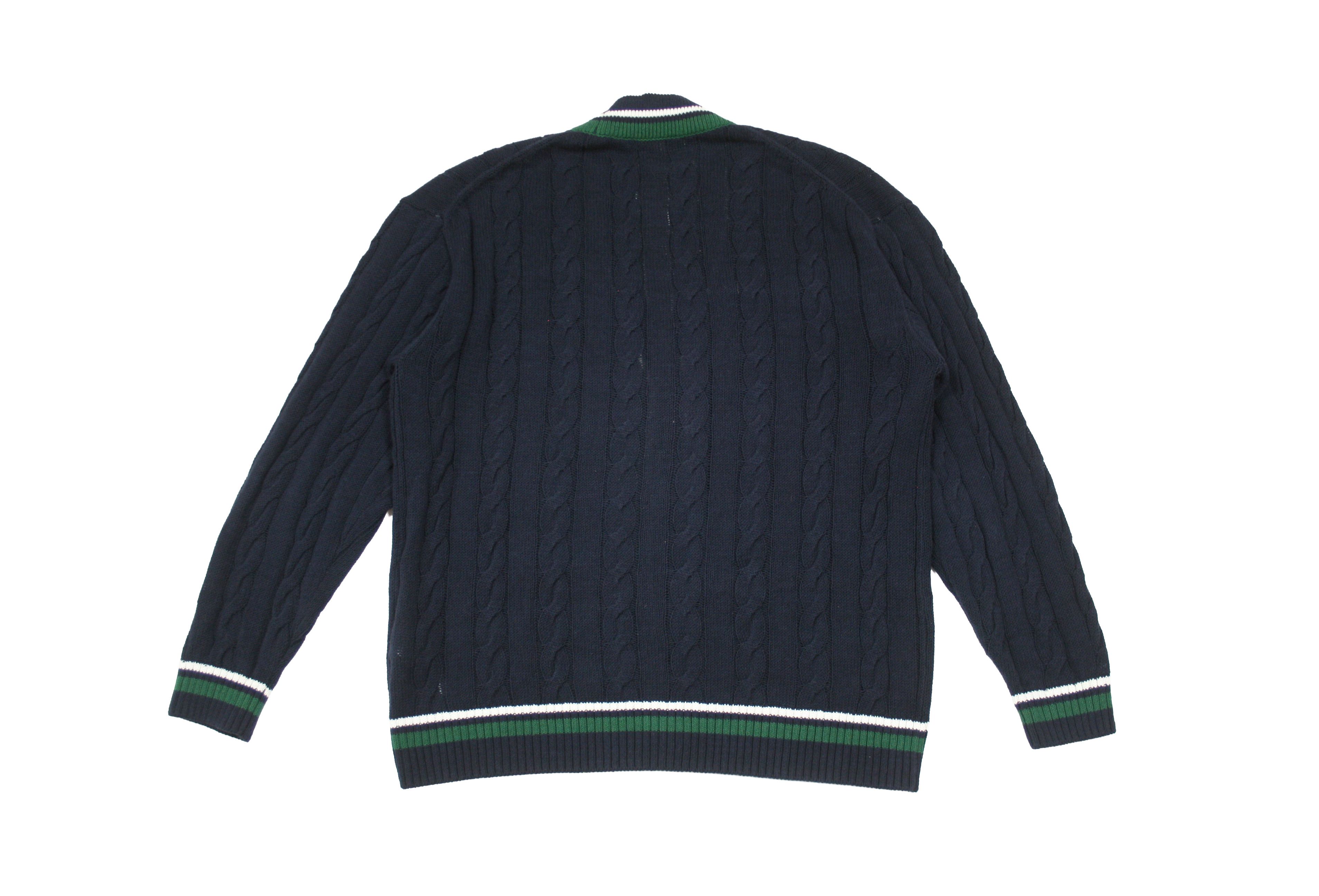 JW Anderson × Uniqlo Striped Cableknit Cotton Linen Cardigan Size S / US 4 / IT 40 - 2 Thumbnail