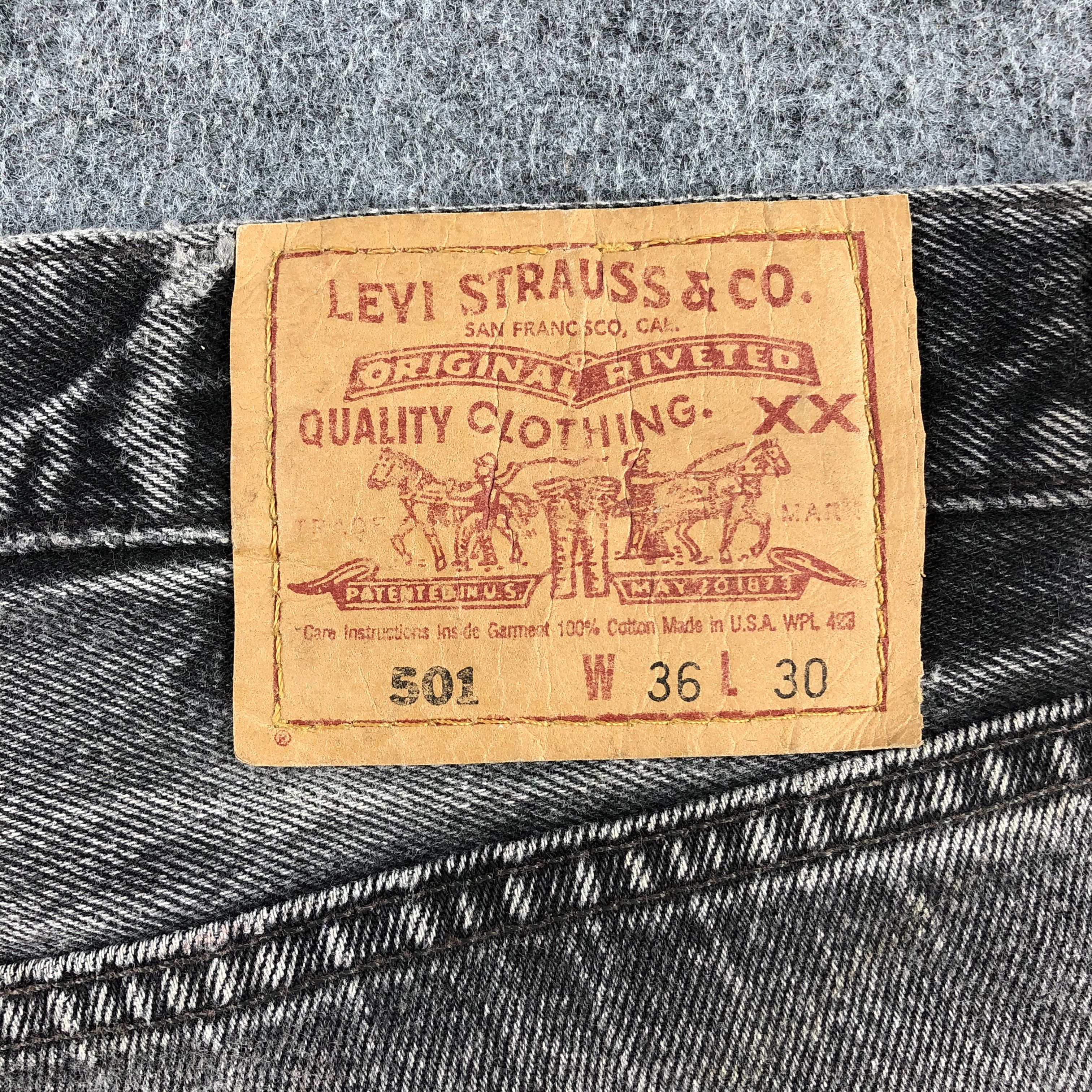 Levi's 90s Vintage Ripped Levis 501 Earth Tone Jeans-J1568 Size US 37 - 5 Thumbnail