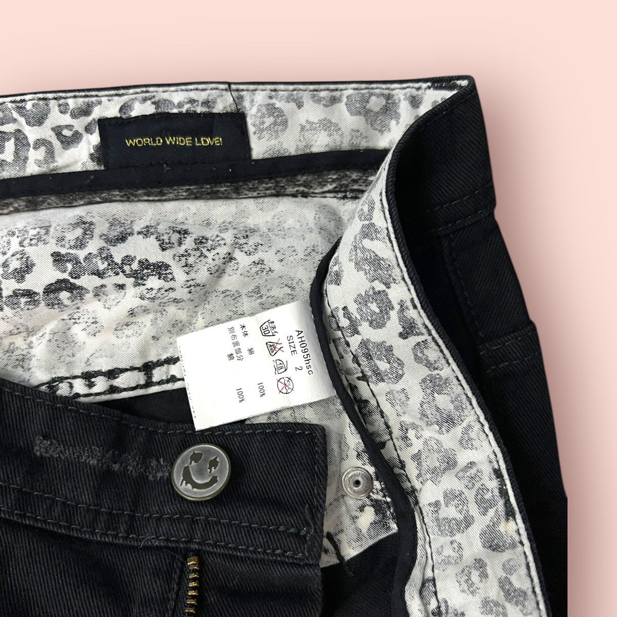 Hysteric Glamour × If Six Was Nine × Japanese Brand VINTAGE WWL DISTRESSED STUDDED BLACK JEANS JAPAN Size 30" / US 8 / IT 44 - 19 Thumbnail