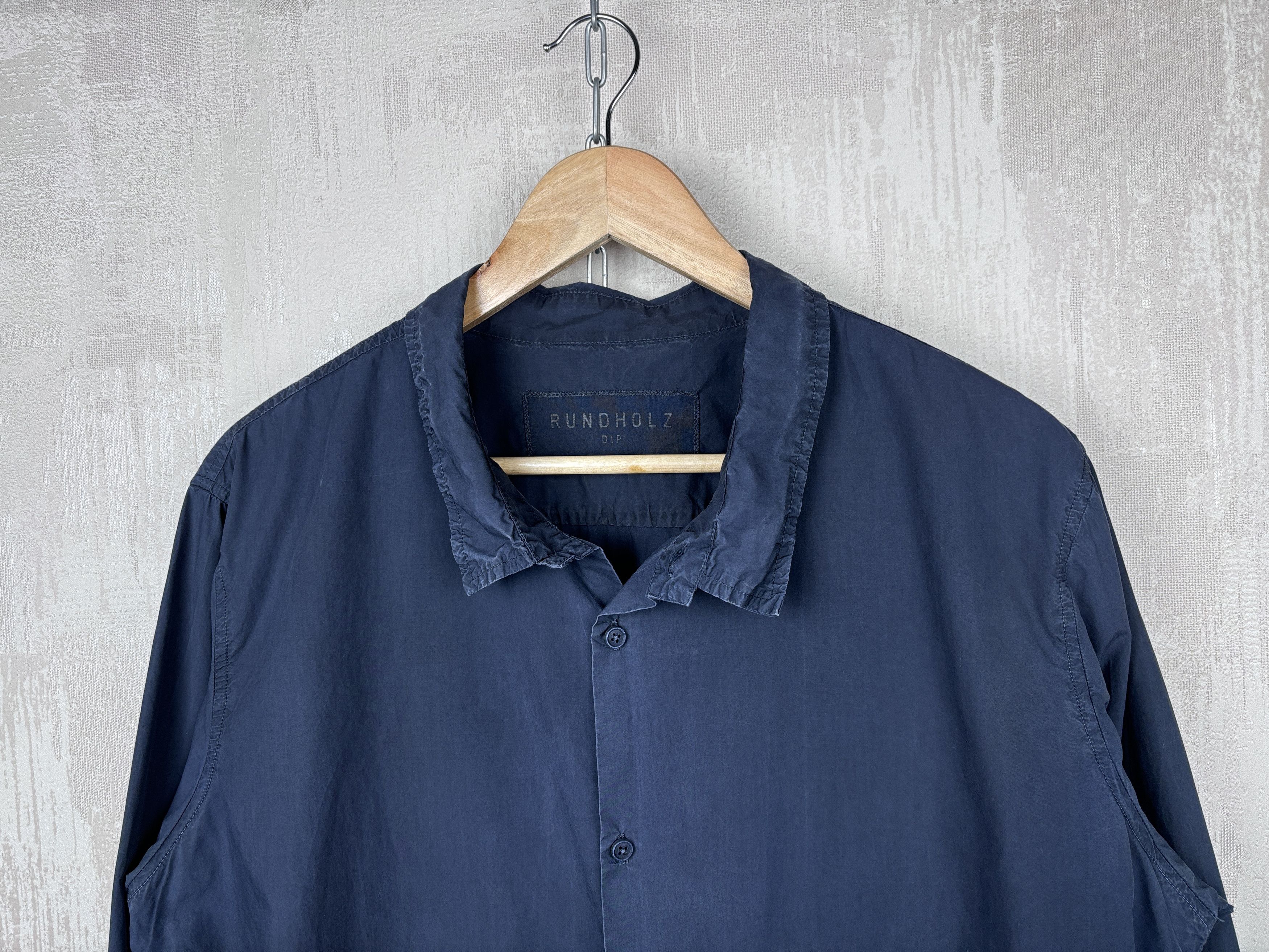 Rundholz Rundholz Dip Long Sleeve Shirt Faded Color Navy Blue Size US L / EU 52-54 / 3 - 3 Thumbnail