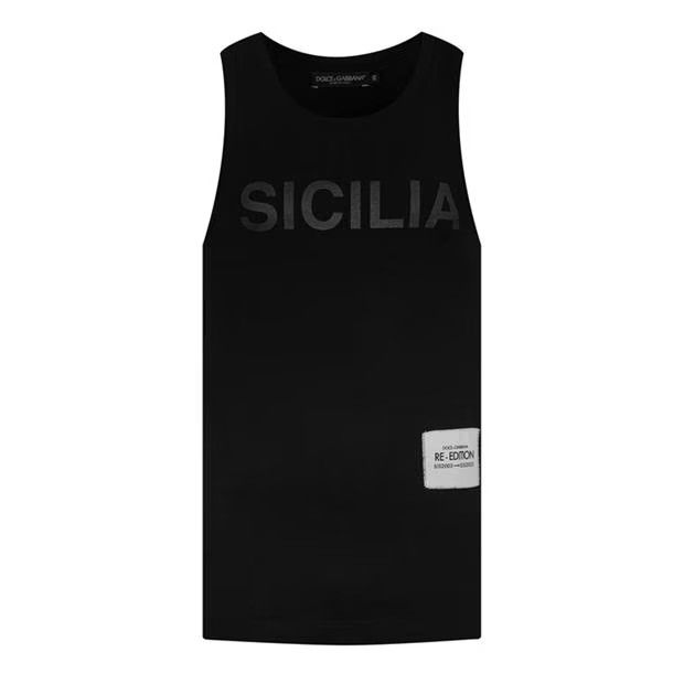 image of Dolce Gabbana O1G2R1Mq0324 Tank Tops In Black, Men's (Size 2XL)