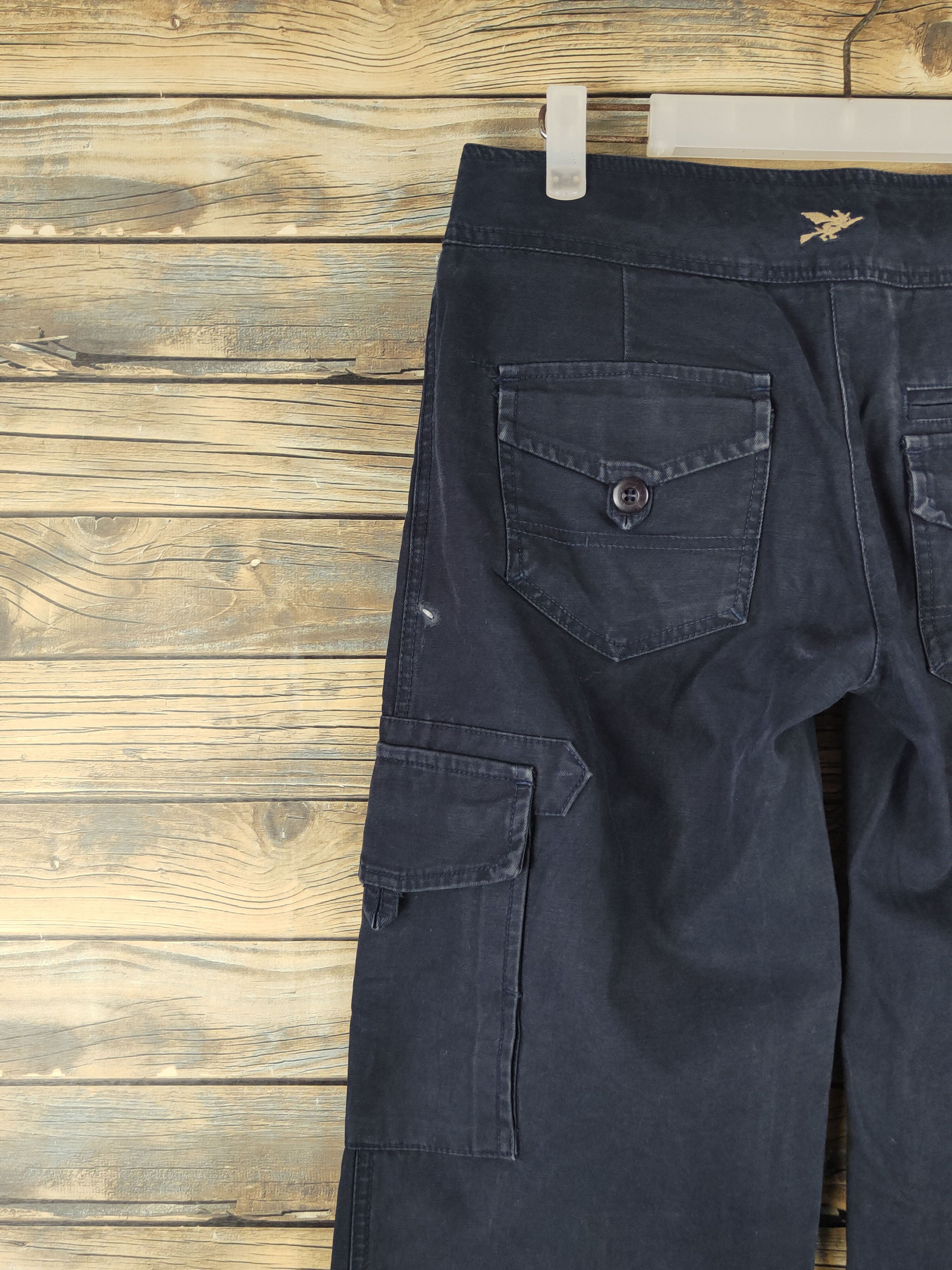 Japanese Brand DL Black Witch Navy Multipocket Tactical Cargo #1475 Size 27" / US 4 / IT 40 - 9 Thumbnail
