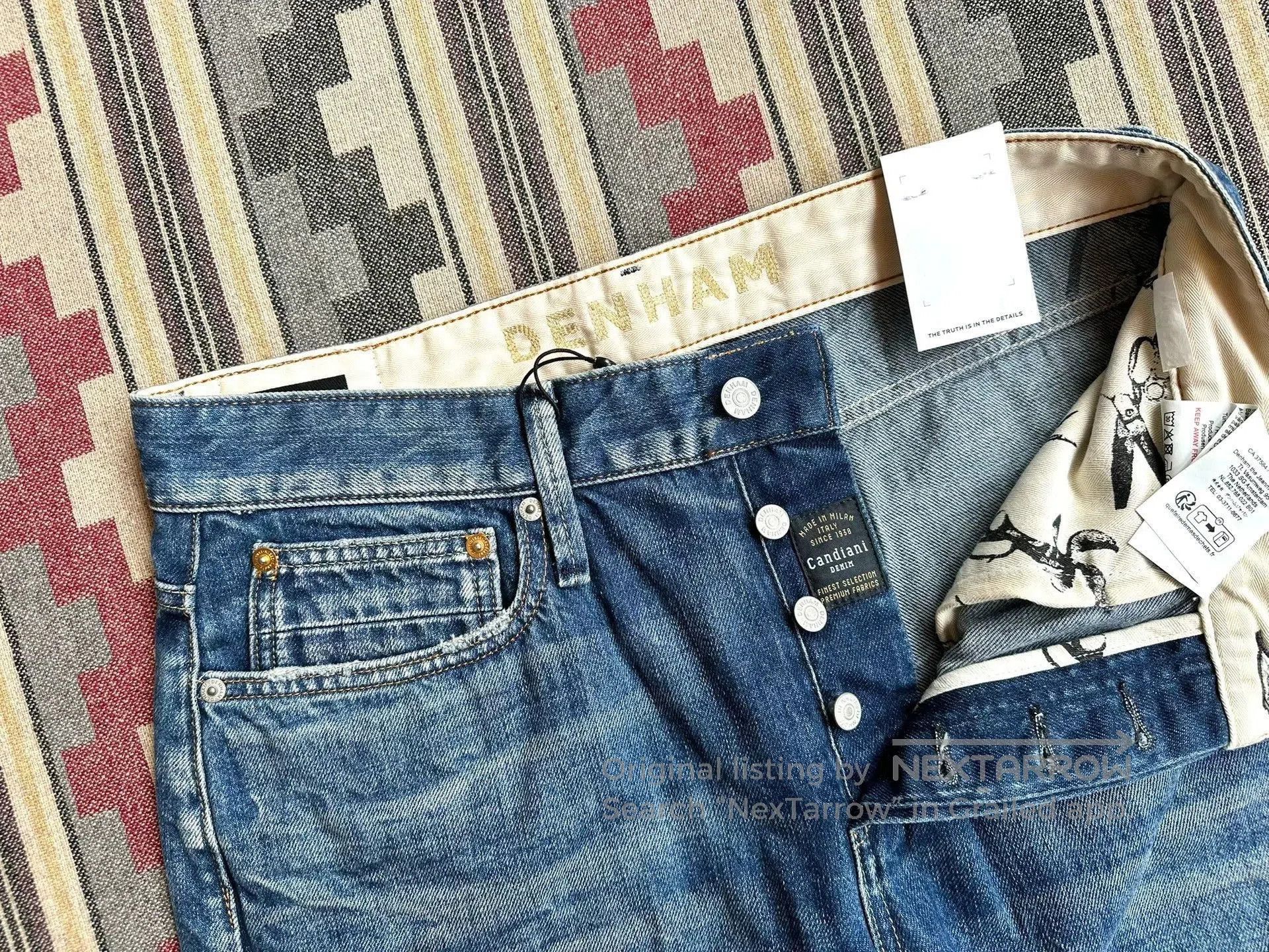 DENHAM Blue Denim Straight-Leg Jeans. Size US 30 / EU 46 - 7 Thumbnail