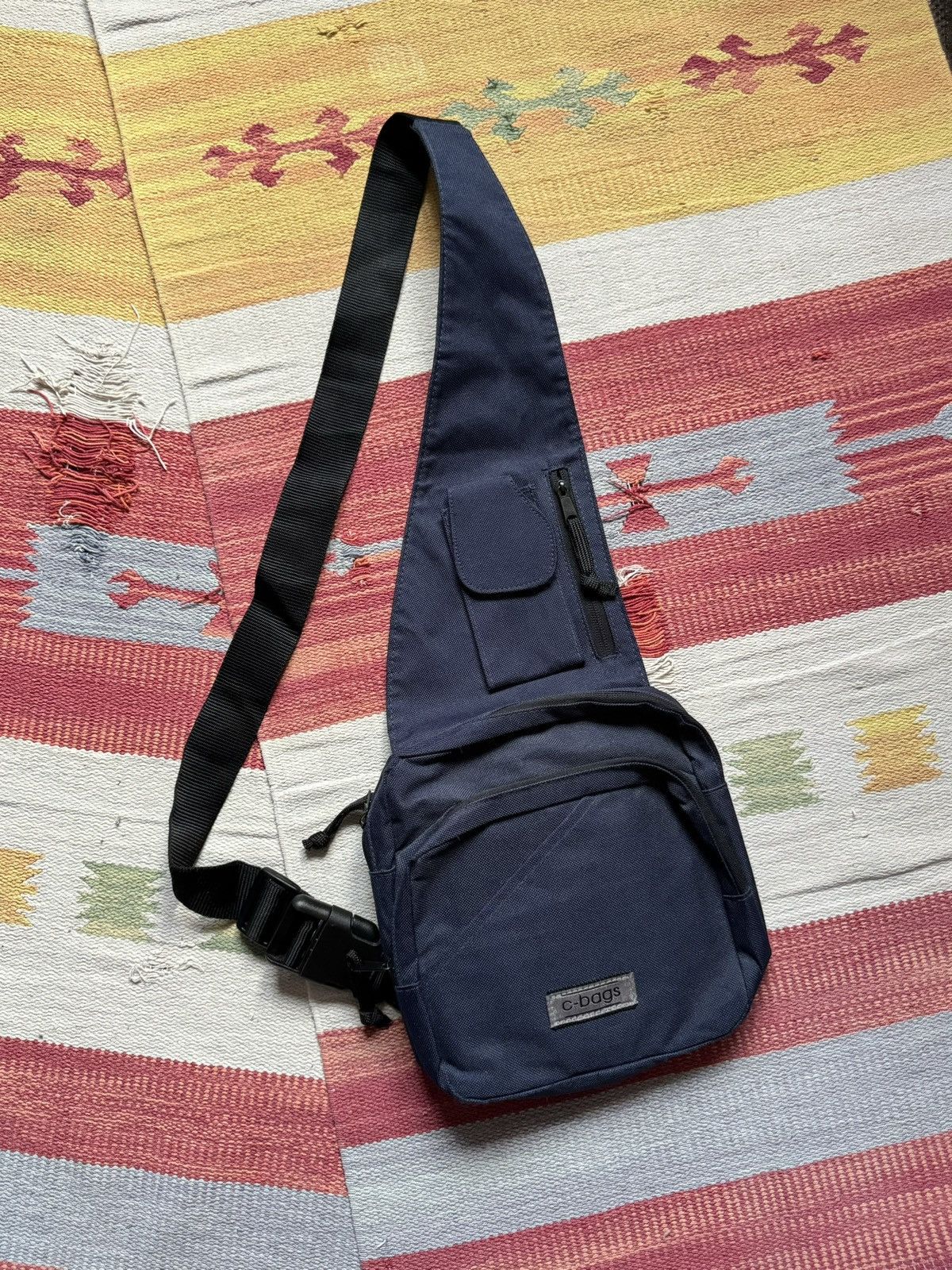 Vintage 90S C-Bag Y2K Navy Outdoor Shoulder Bag in Blue, Men's