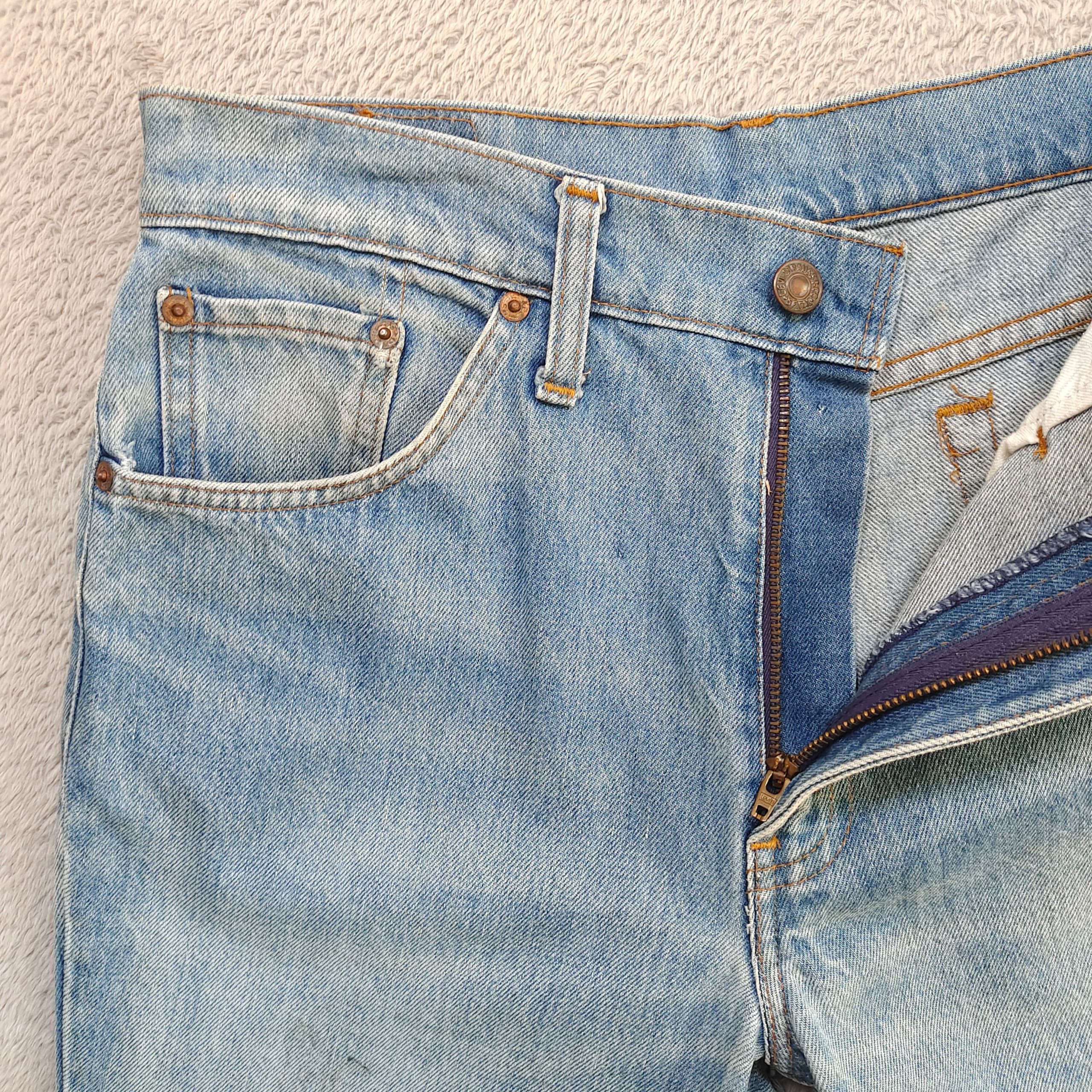 Levi's Levi’s 90s 505 – Ice-Blue Honeycomb Fade, Hong Kong-Made Size US 34 / EU 50 - 4 Thumbnail