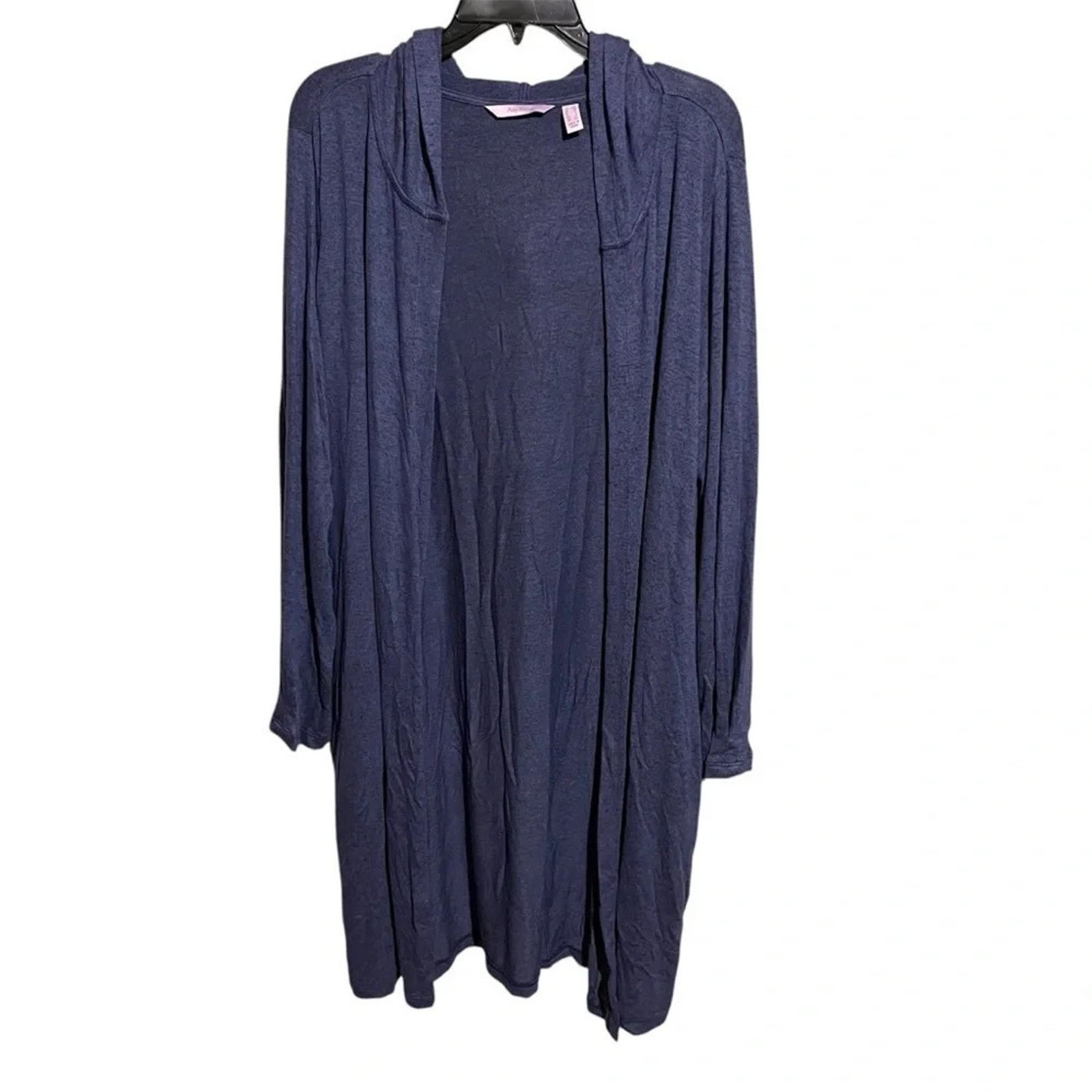 Other AnyBody All Seasons Duster Blue Knit Swim Cover Up with Hood Size M / US 6-8 / IT 42-44 - 1 Thumbnail