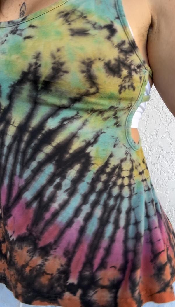 Designer Rising International Tie Dye Tank Top S Size S / US 4 / IT 40 - 4 Thumbnail
