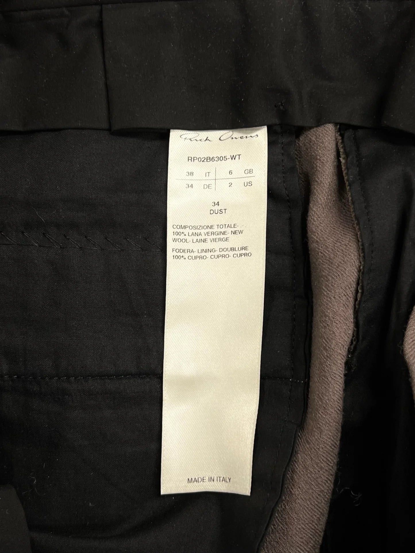 Rick Owens Rick Owens Mainline Virgin Wool ‘Dust’ Brown Cropped Pants Size US 30 / EU 46 - 4 Thumbnail