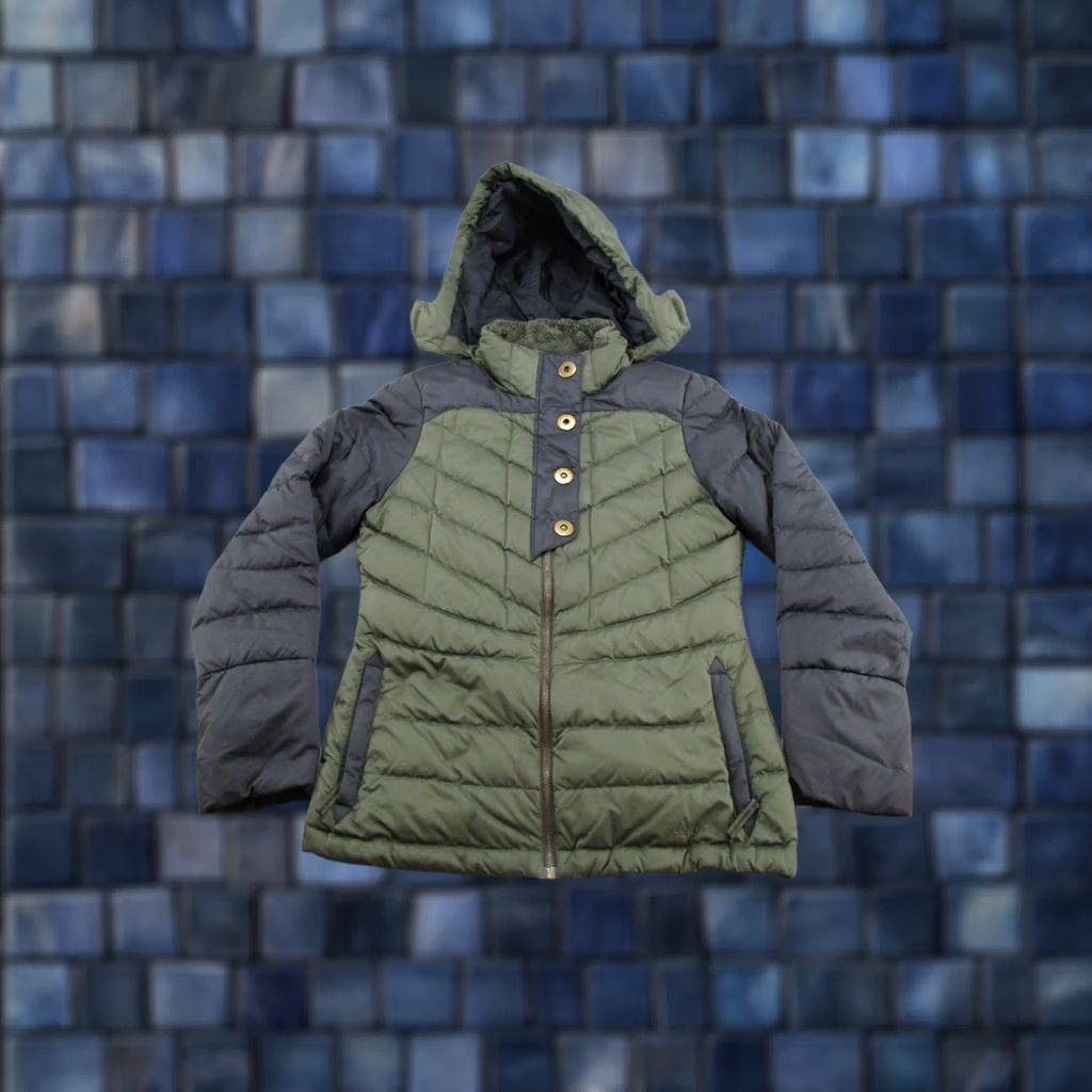 Vintage Cabela's Down Puffer Jacket Womens M Hooded Green Black READ Jacket Puffer Winter Outdoor Womens 90s Size M / US 6-8 / IT 42-44 - 1 Thumbnail