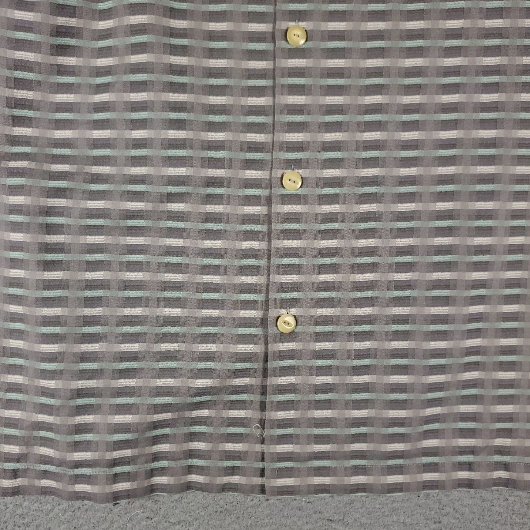 Tommy Bahama Tommy Bahama Hawaiian Shirt Gray Check Button-Up Short Sleeve Adult Medium Size US M / EU 48-50 / 2 - 3 Thumbnail