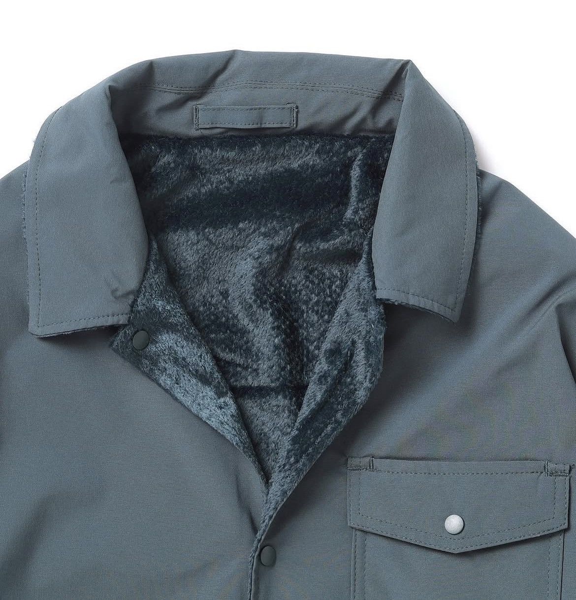 Beams Plus Fuwatech Reversible Shirt Jacket Blue Green Size US L / EU 52-54 / 3 - 12 Thumbnail