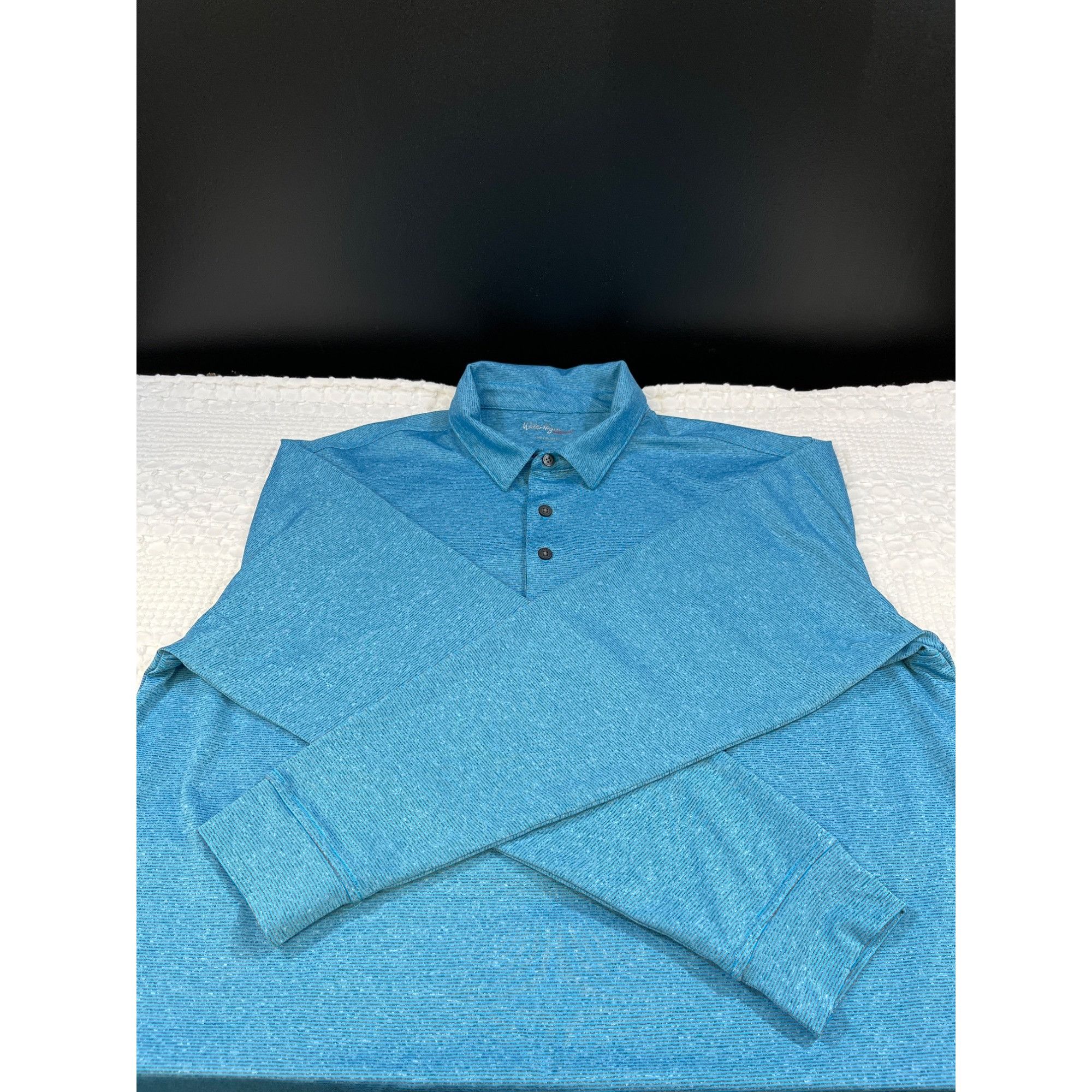 Other Walter Hagen Men's Blue Striped Golf Shirt/Polo Sz L SKU 504 Size US L / EU 52-54 / 3 - 7 Thumbnail