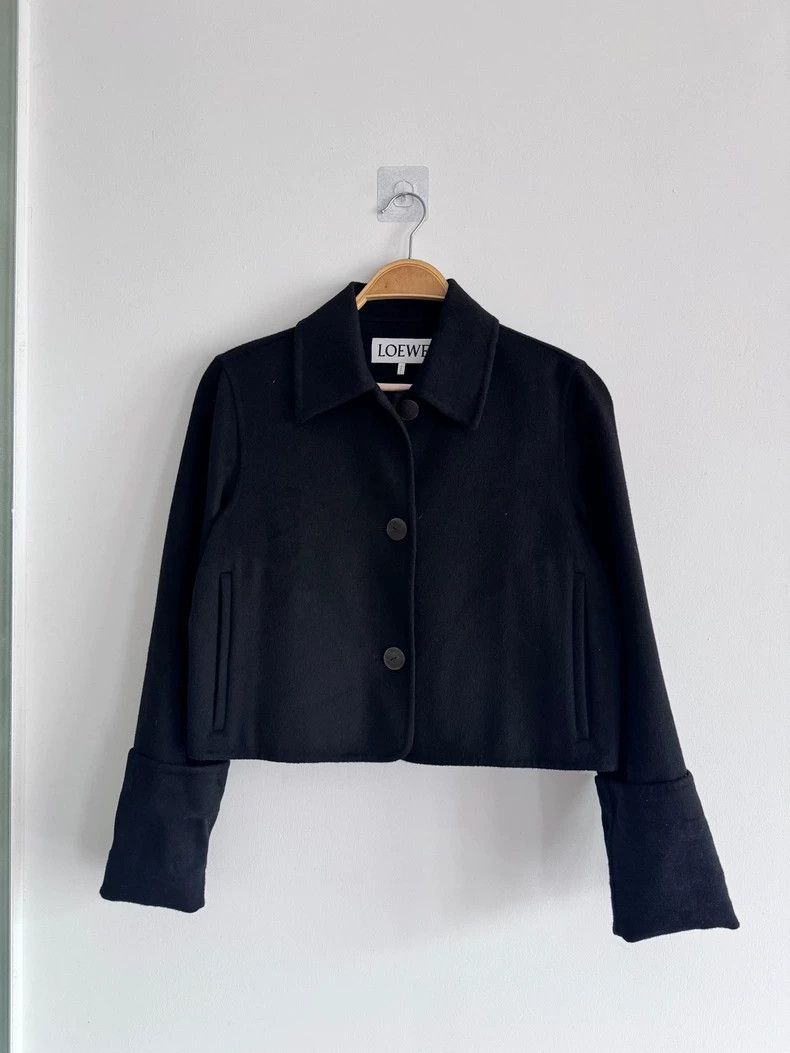 Loewe Black Wool Cropped Jacket - dmc