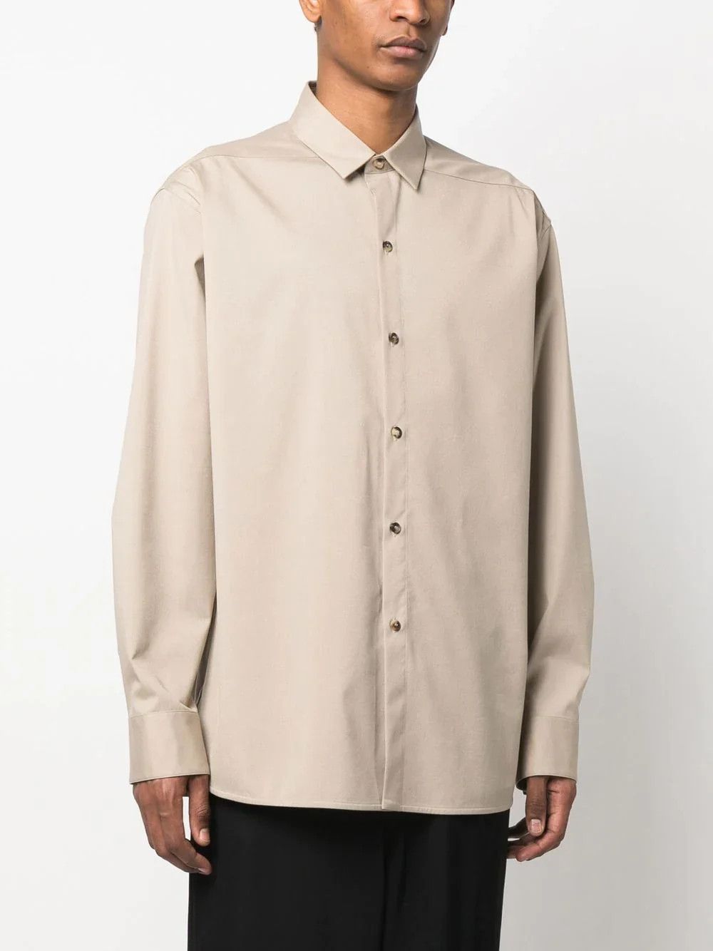 Fear of God o1y0125 Solid Color Shirt in Beige Size US XL / EU 56 / 4 - 3 Thumbnail