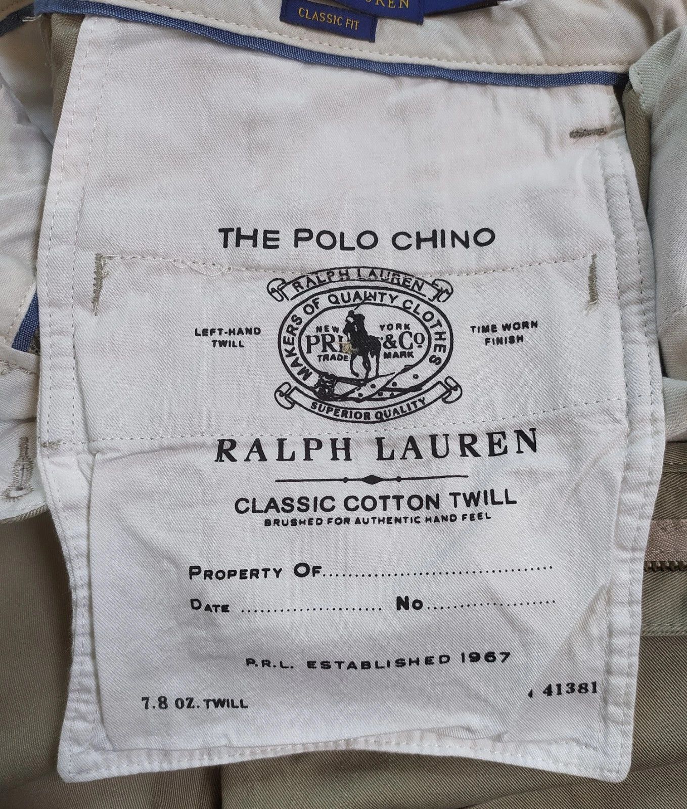 Polo Ralph Lauren Polo Ralph Lauren Classic Fit Chino Pant FTP 0060 Size US 30 / EU 46 - 7 Thumbnail