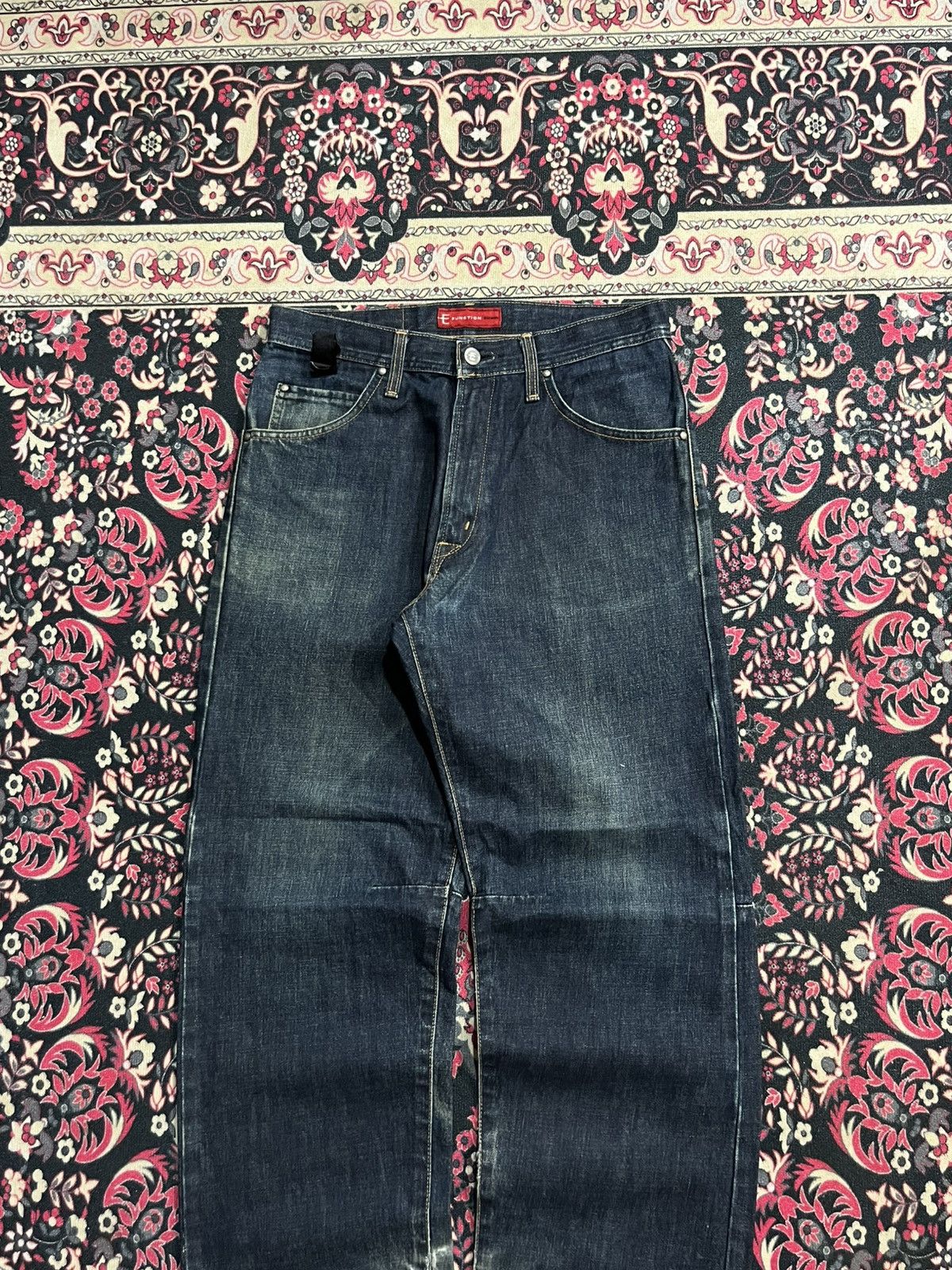 Edwin Vintage Edwin E Function Dark Blue Washed Distressed Jeans Size US 29 - 3 Thumbnail