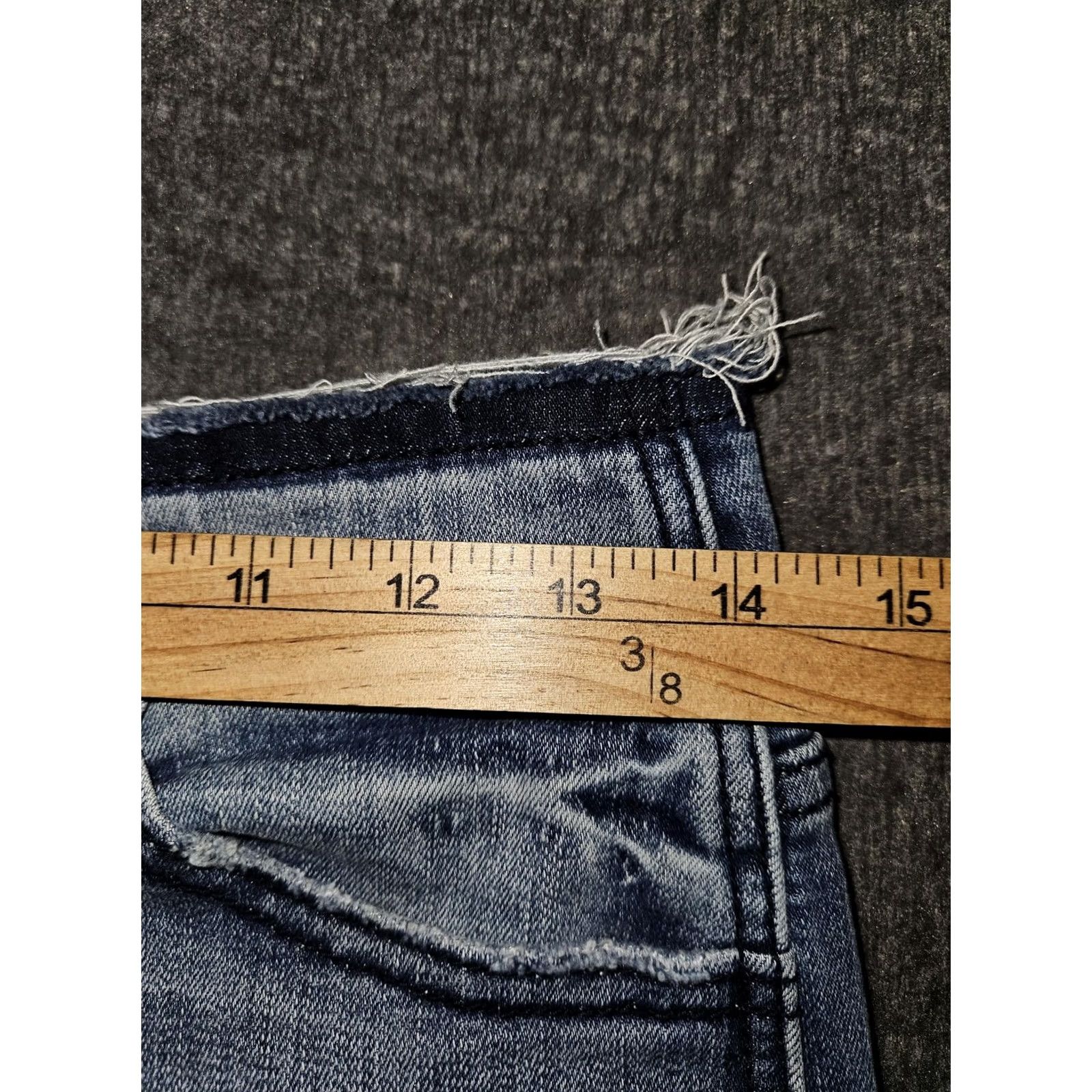 Vintage VINTAGE KanCan Jeans Womens 11/29 Blue High Rise Button Fly Distressed Raw Hem Denim Size 32" / US 10 / IT 46 - 4 Thumbnail