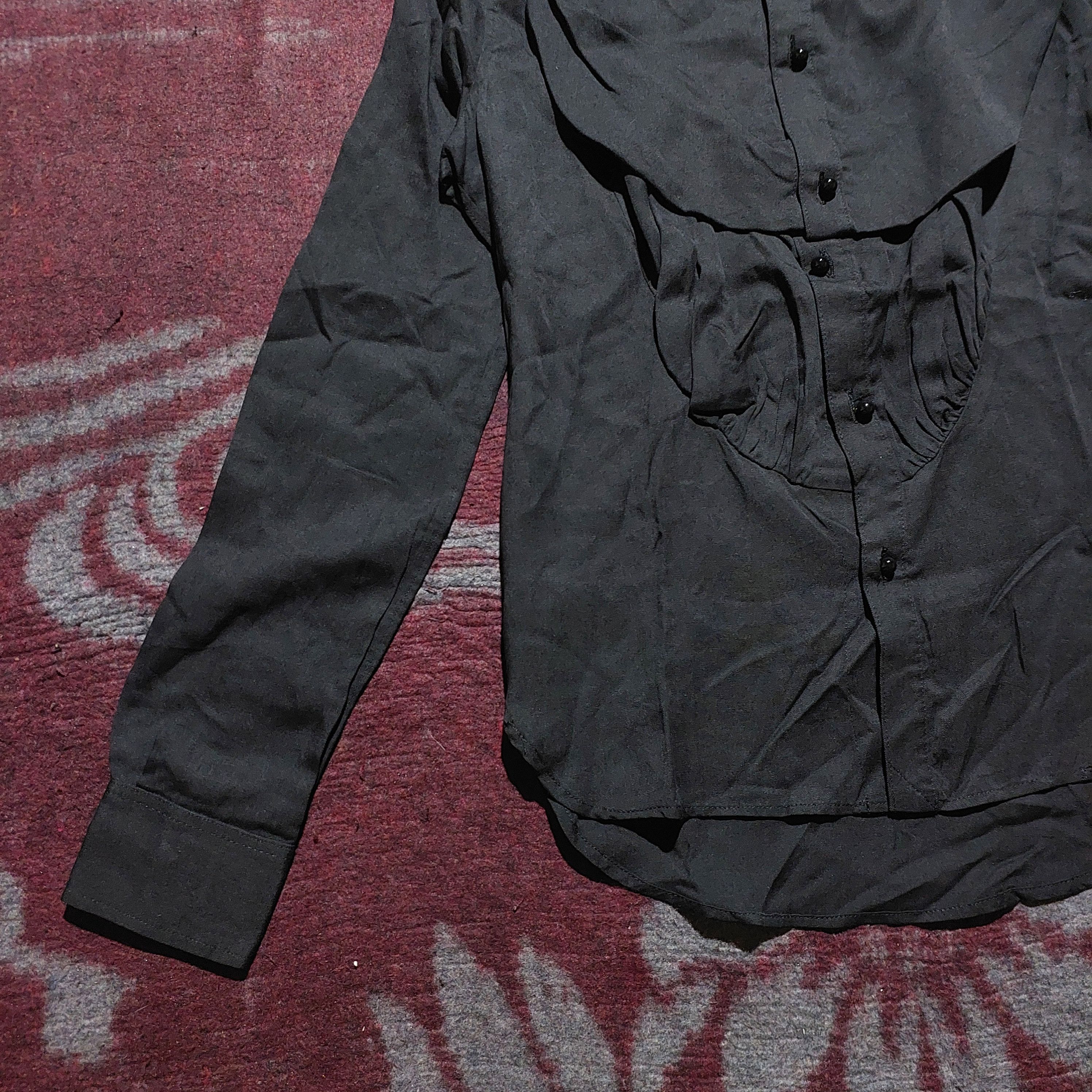 If Six Was Nine MIHARA YASUHIRO hybrid black L/s shirt Size US S / EU 44-46 / 1 - 8 Thumbnail