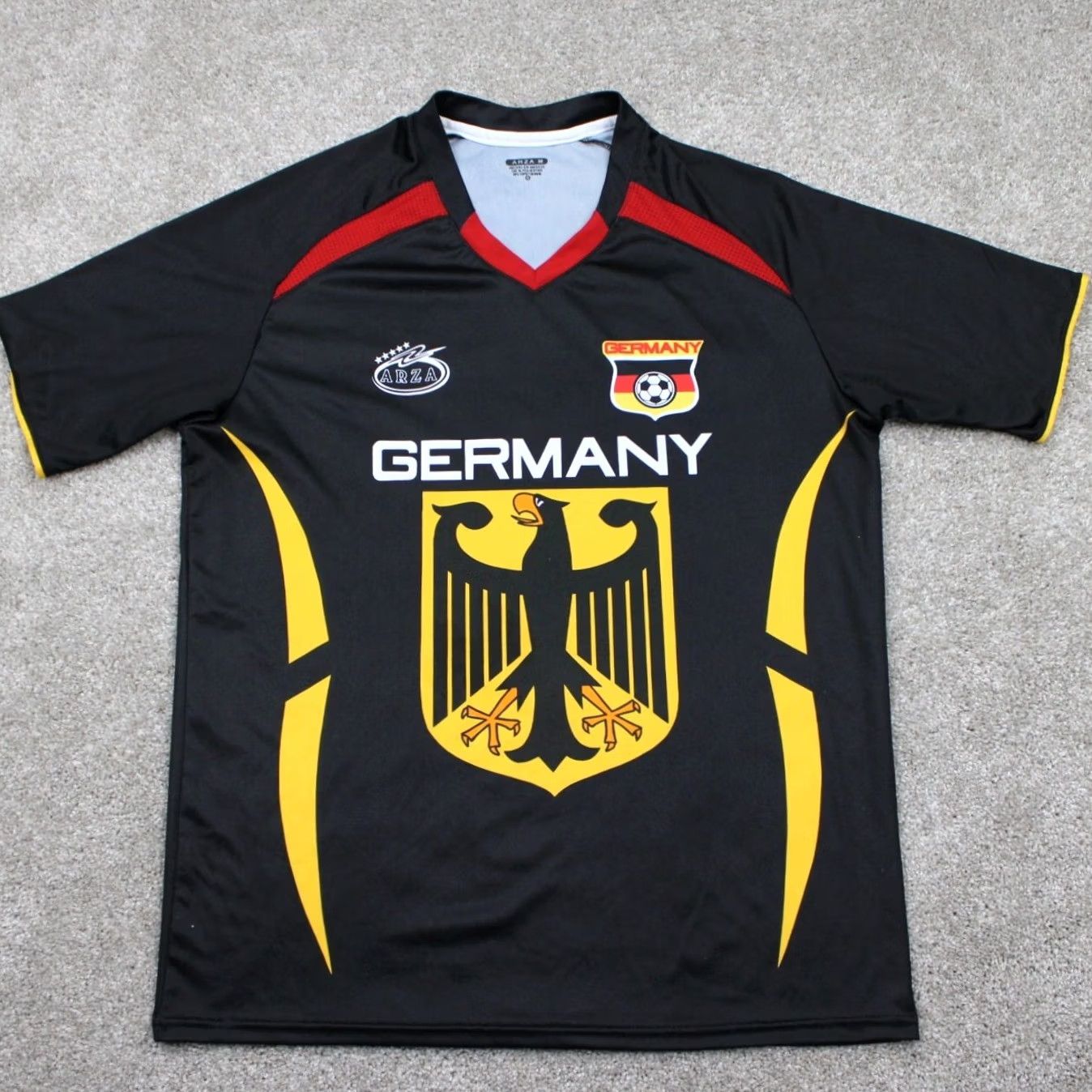 Vintage Arza Germany Fifa World Cup 2006 Shirt Mens Medium Black V-Neck S/S Pullover Shirt Size US M / EU 48-50 / 2 - 2 Thumbnail