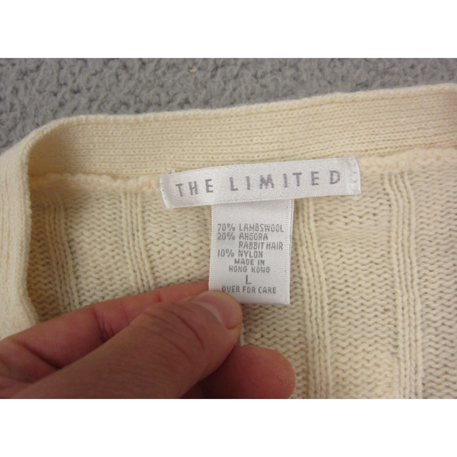 Vintage VINTAGE The Limited Sweater Womens Large Yellow Lambswool Angora Henley 90s Size L / US 10 / IT 46 - 4 Thumbnail