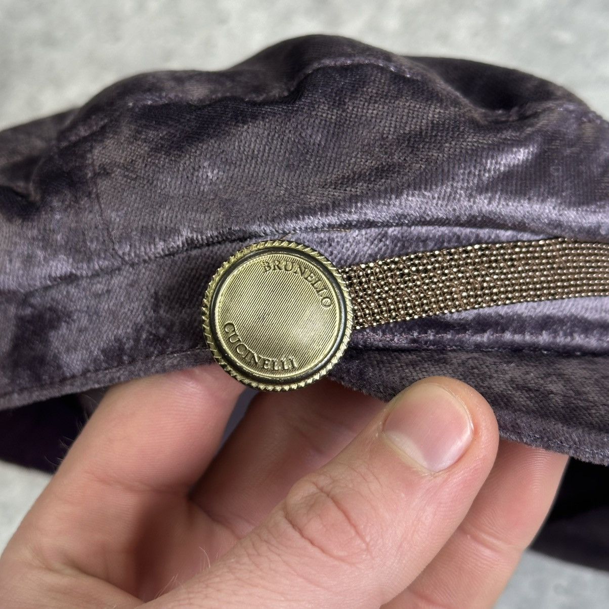 Brunello Cucinelli Brunello Cucinelli Velvet Shimmer Newsboy Hat Purple Women’s Size ONE SIZE - 8 Thumbnail