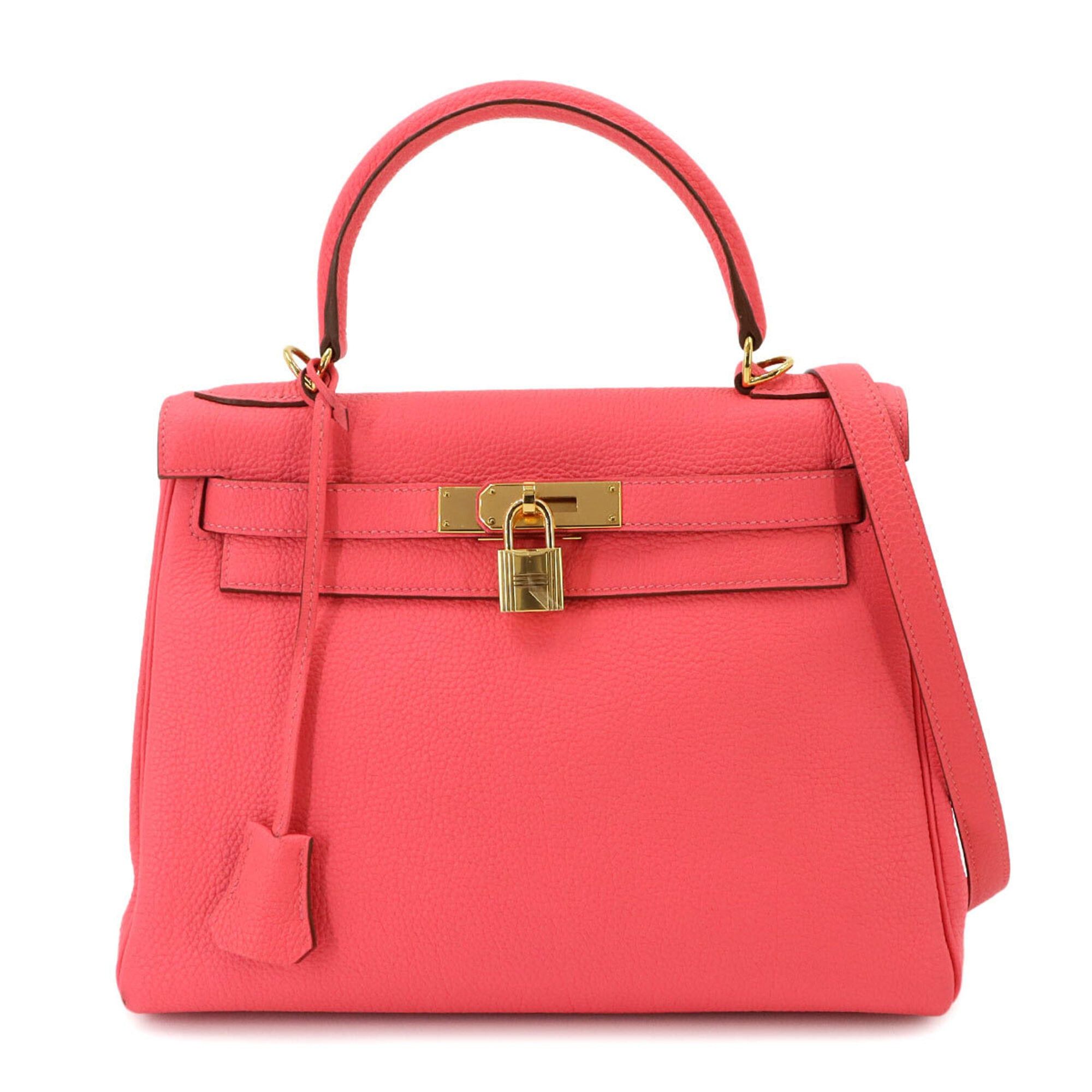 Hermes Hermes Kelly 28 Togo Rose Lipstick 2-way Hand/Shoulder Handbag □P stamp Inside stitching Gold hardware Size ONE SIZE - 1 Thumbnail